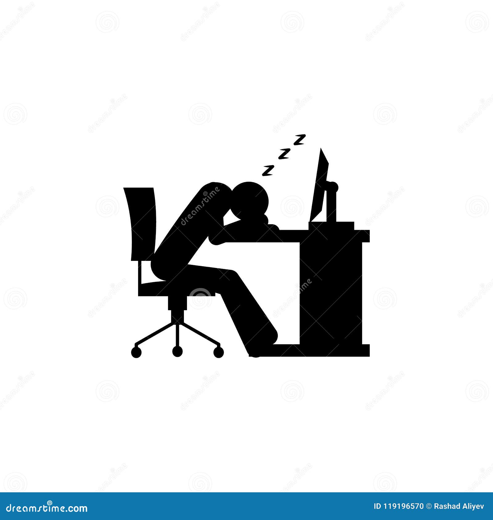 Fall Asleep At The Desk Icon Element Of People At Work Icon For