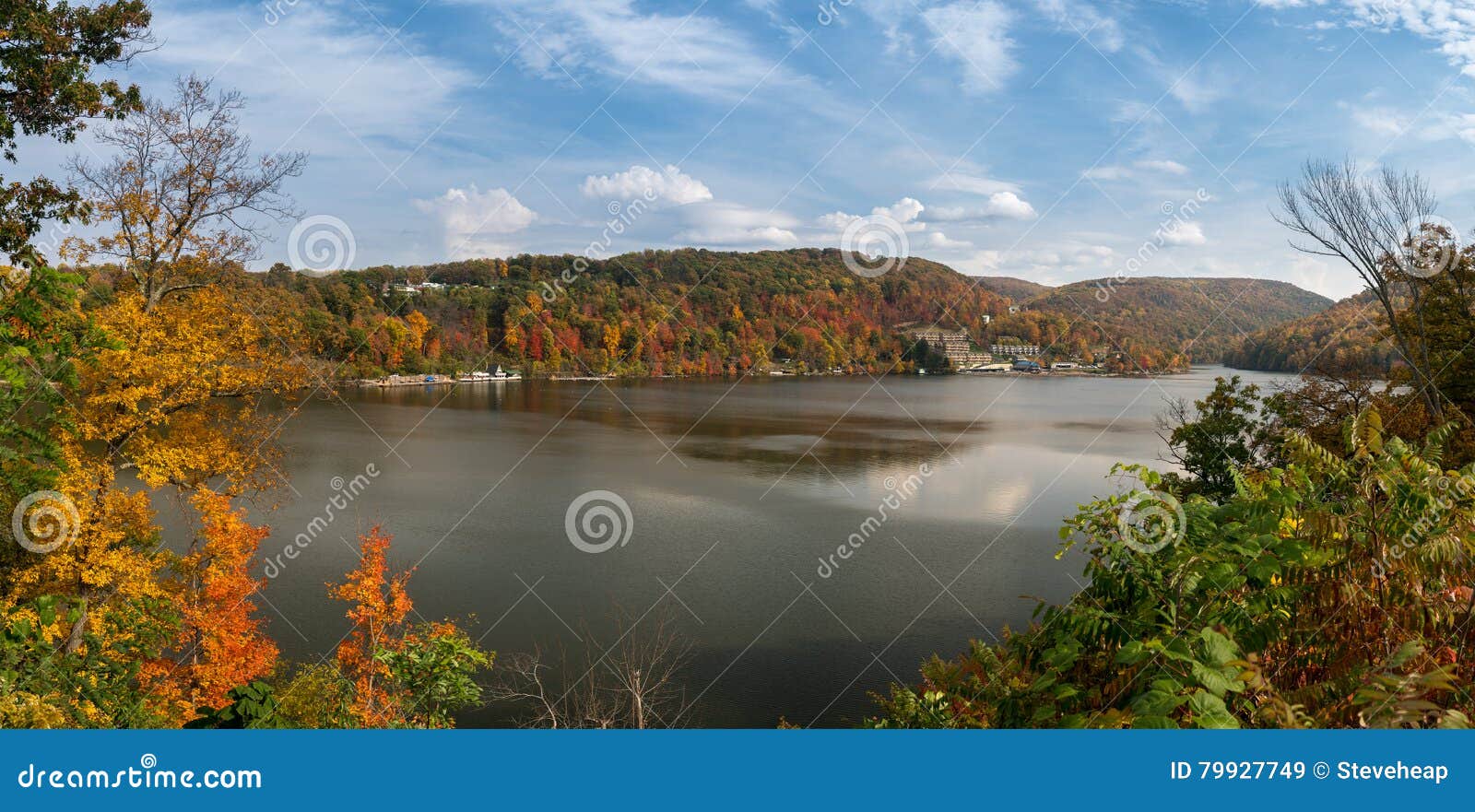 fall colors on cheat lake morgantown