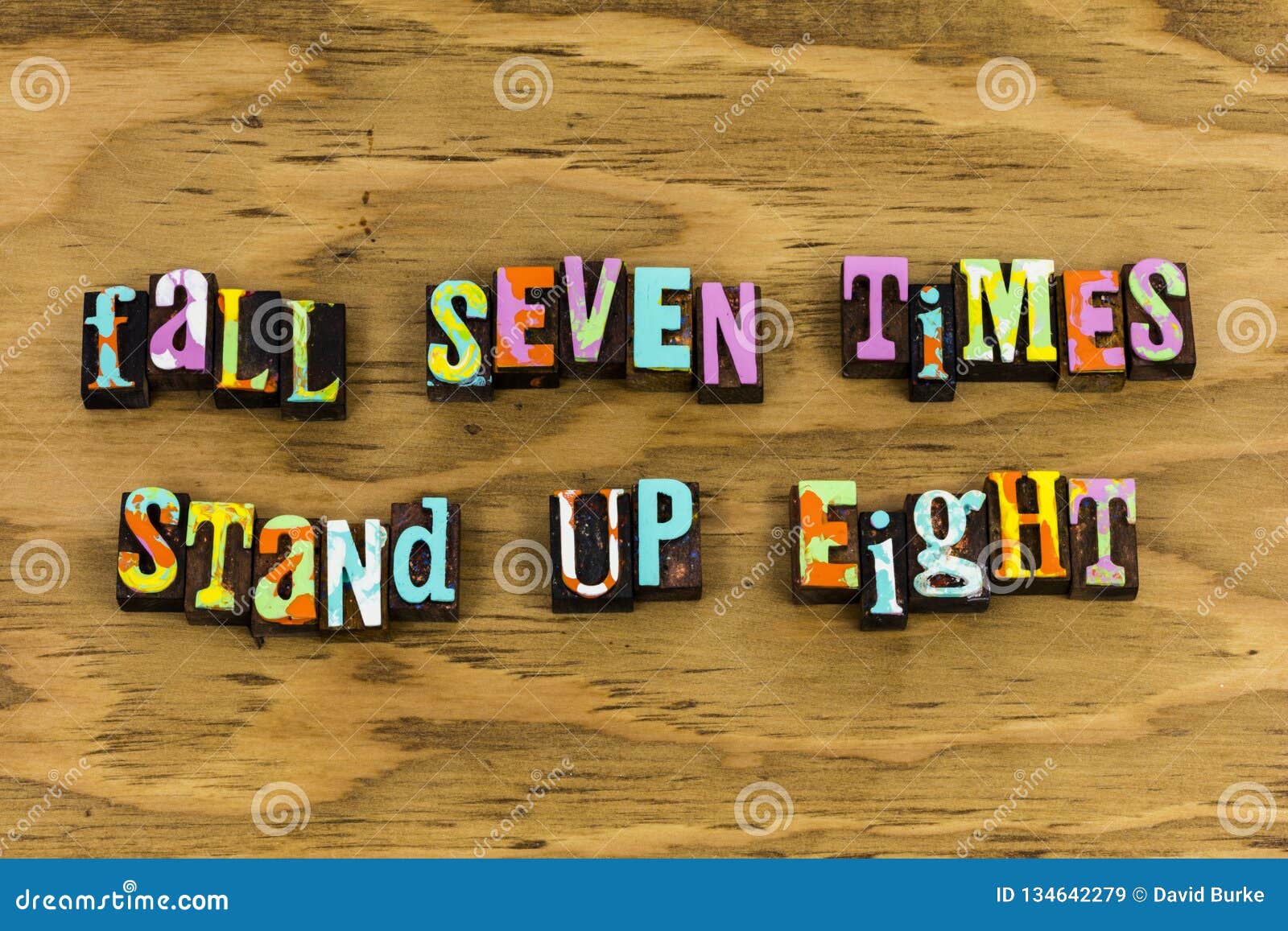 Fall Down Get Up Believe Determination Positive Attitude Optimism Stock Image Image of mindset