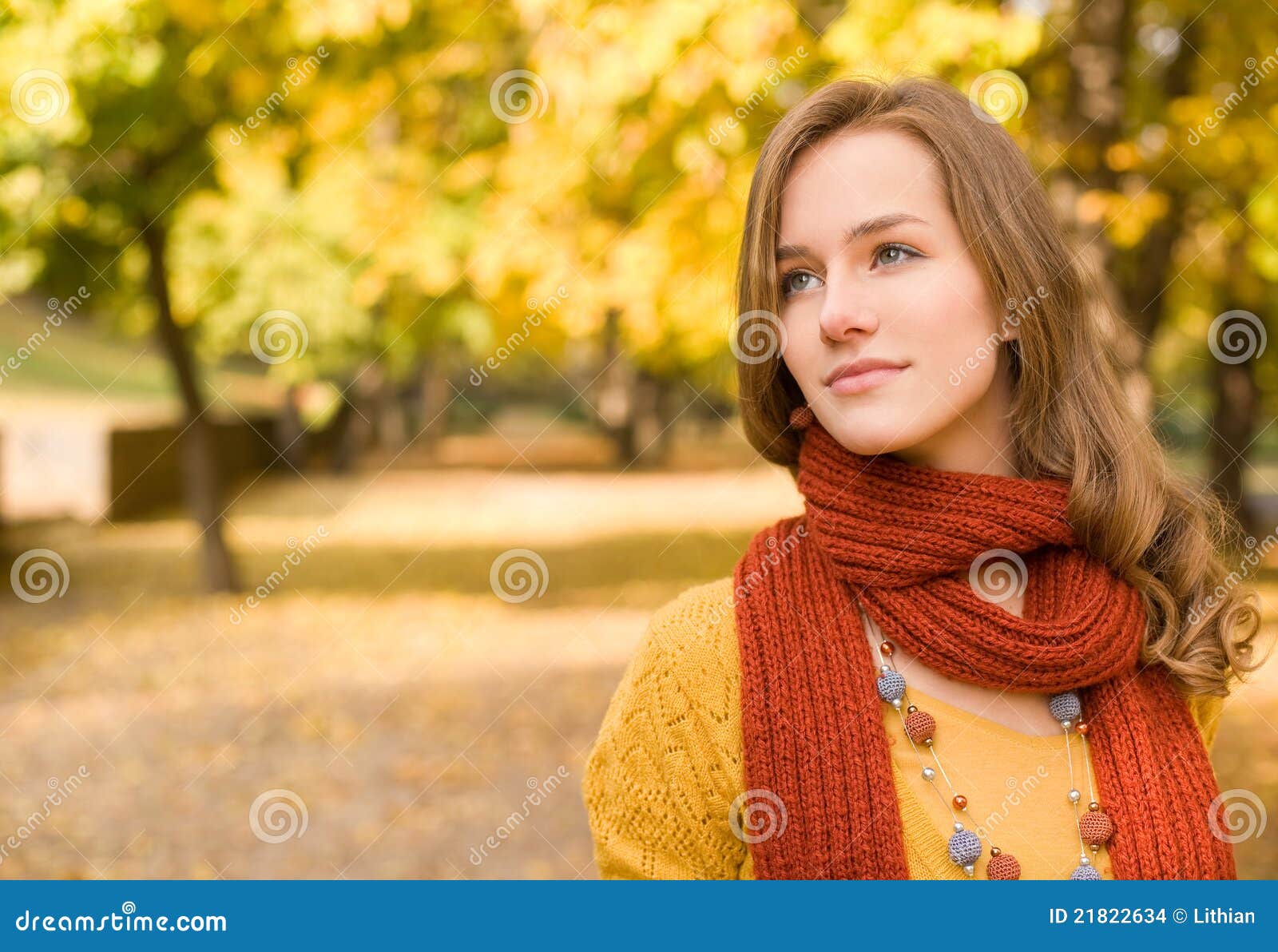 Fall Fashion Girl Pondering. Stock Photo - Image of pondering, gorgeous ...