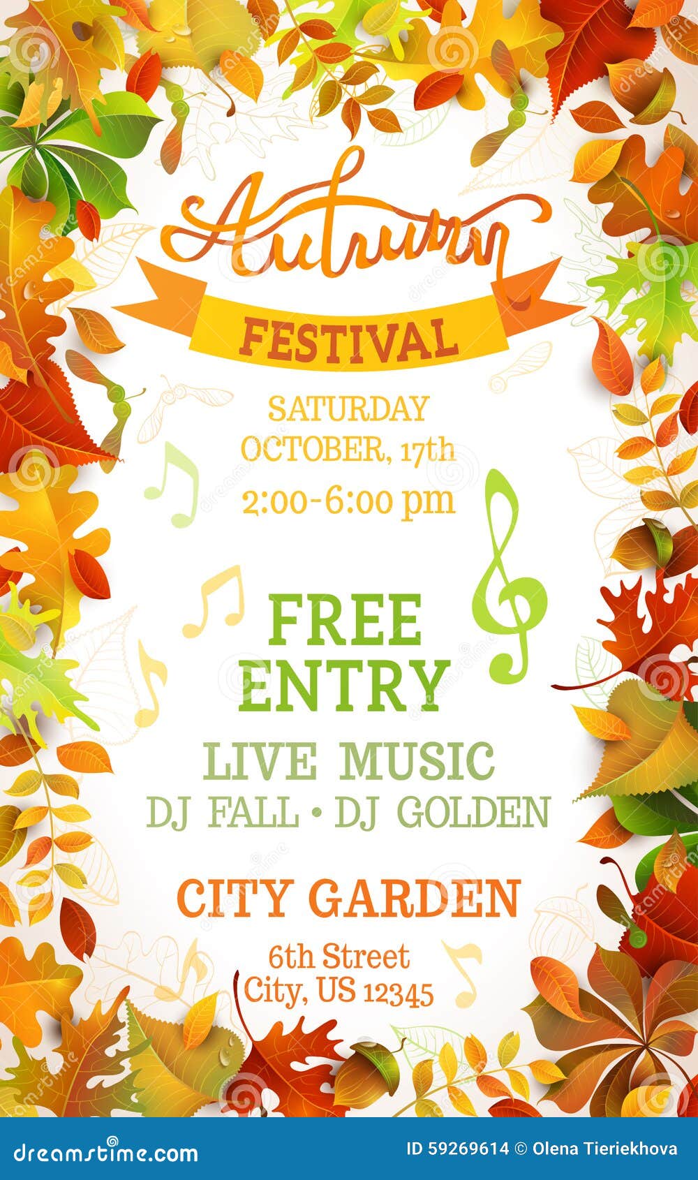 Fall Festival Template. Stock Vector - Image: 59269614