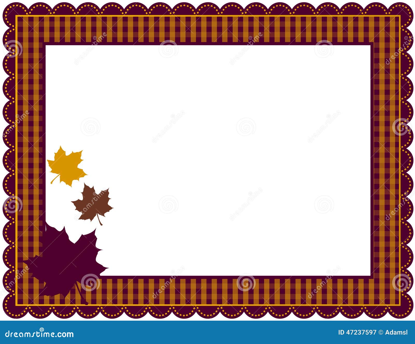 fall gingham frame