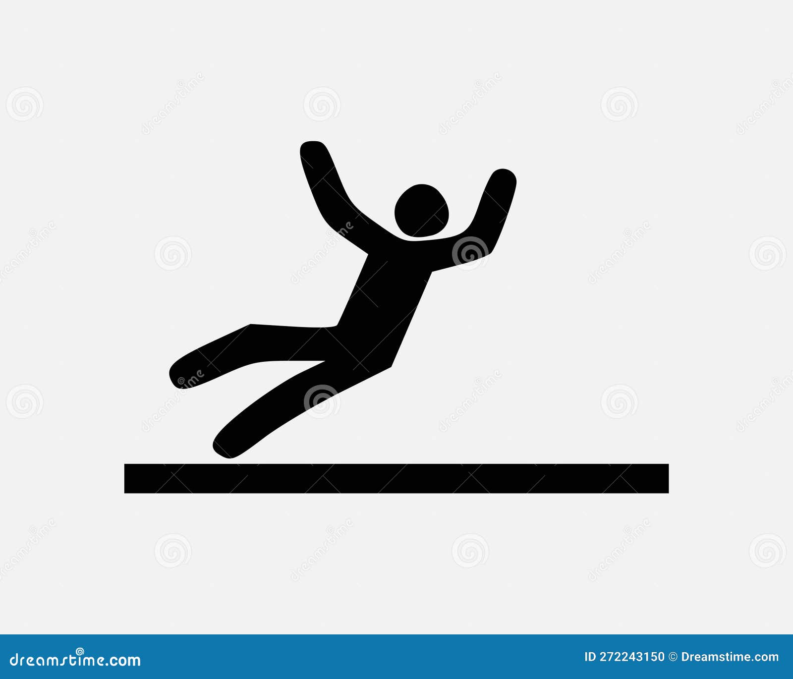 Person Falling Icon Slip and Fall Down Trip Accident Slippery Vector Black  White Silhouette Symbol Sign Graphic Clipart Vector Stock Vector -  Illustration of floor, black: 272243150