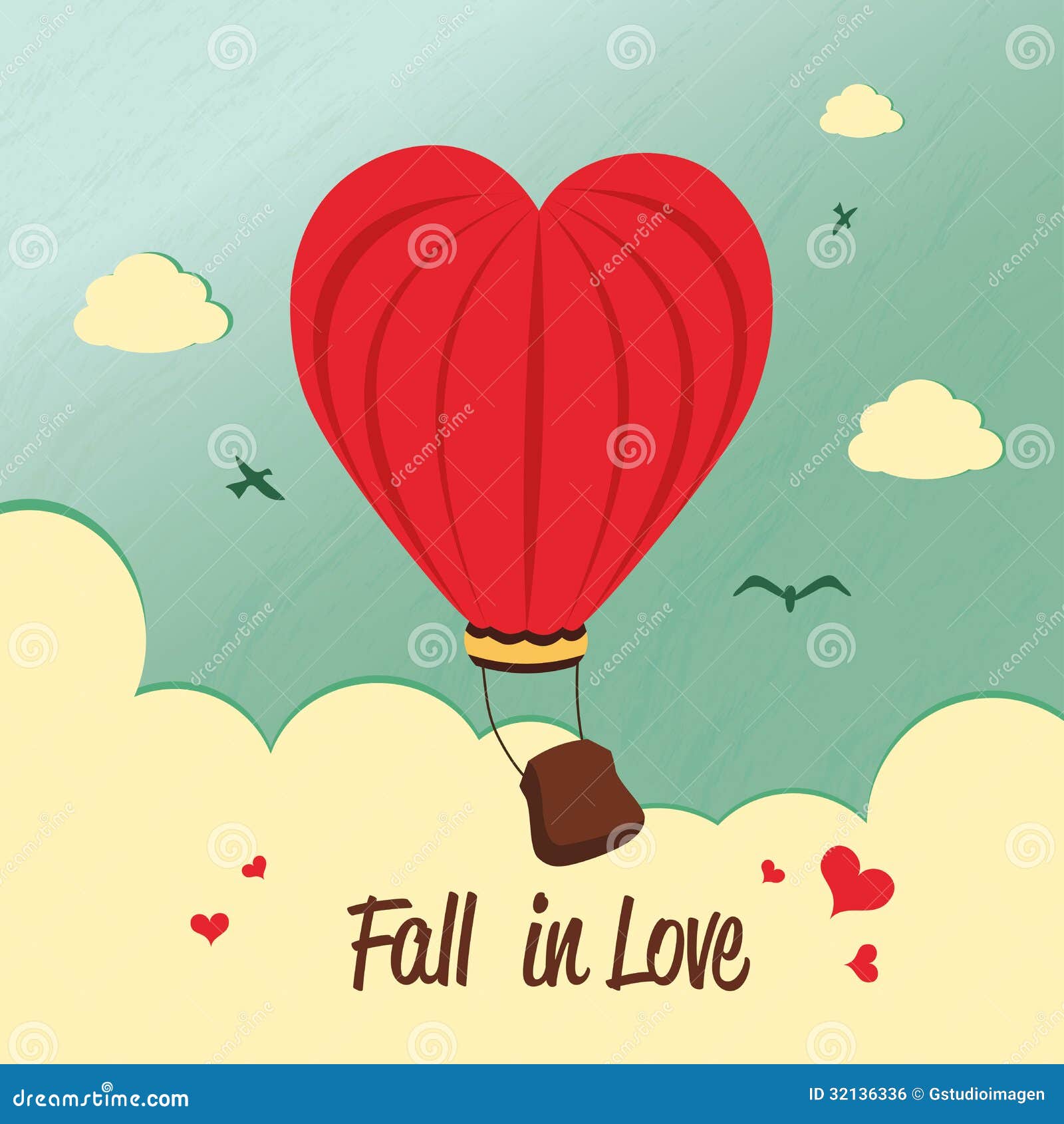 Fall in love stock vector. Illustration of bubbles, decorative - 32136336