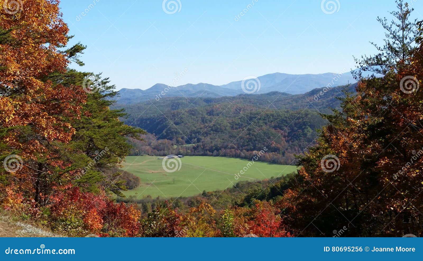 Fall in Maryville Tennessee Great Smoky Mountains Overlook Stock Photo