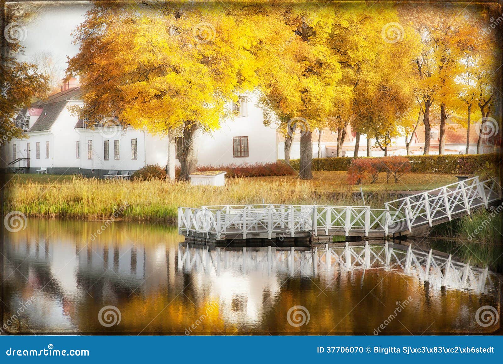 Fall in the park. stock photo. Image of lake, architecture - 37706070