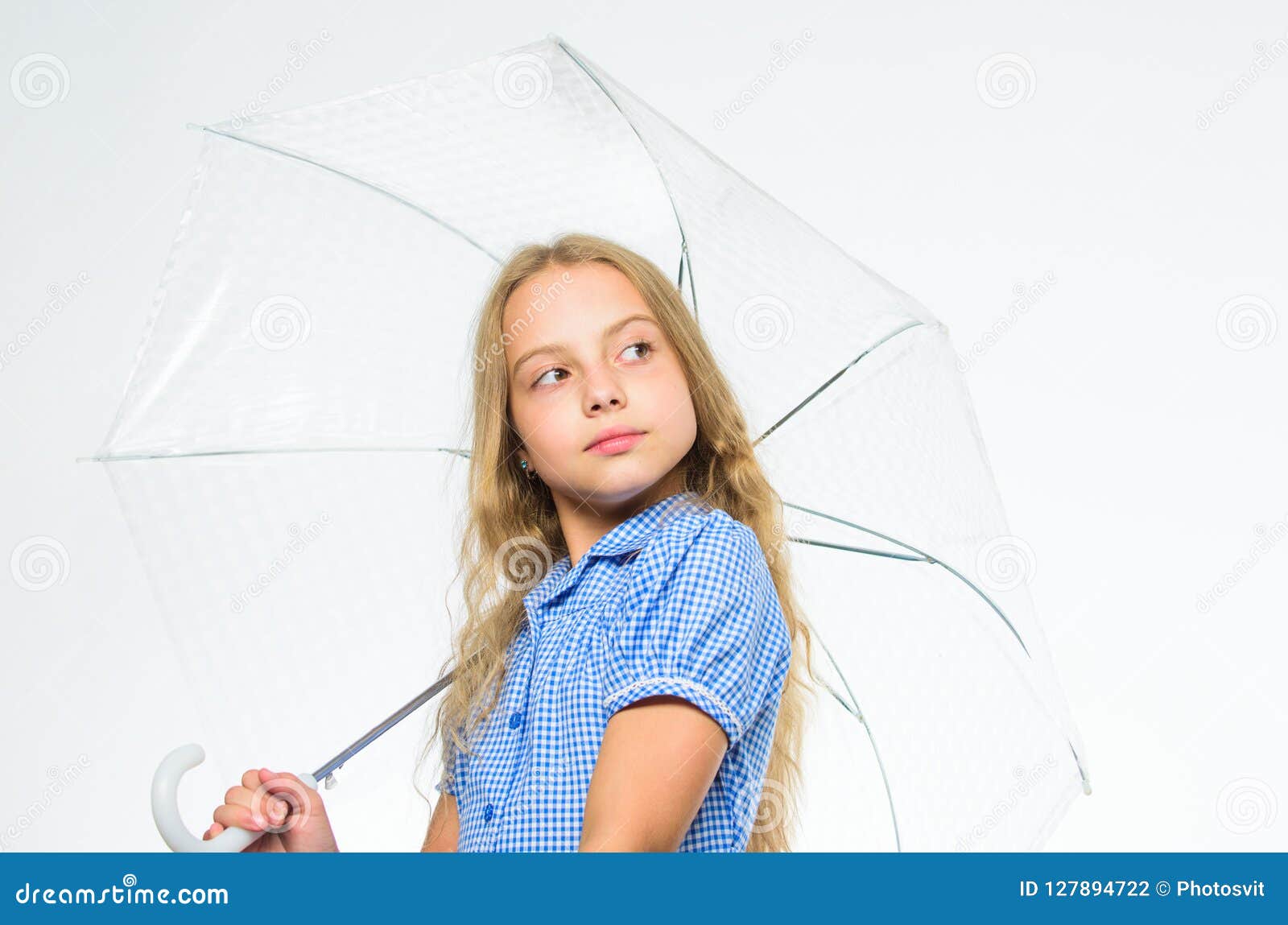 Transparent Umbrella - Transparent/white - Ladies