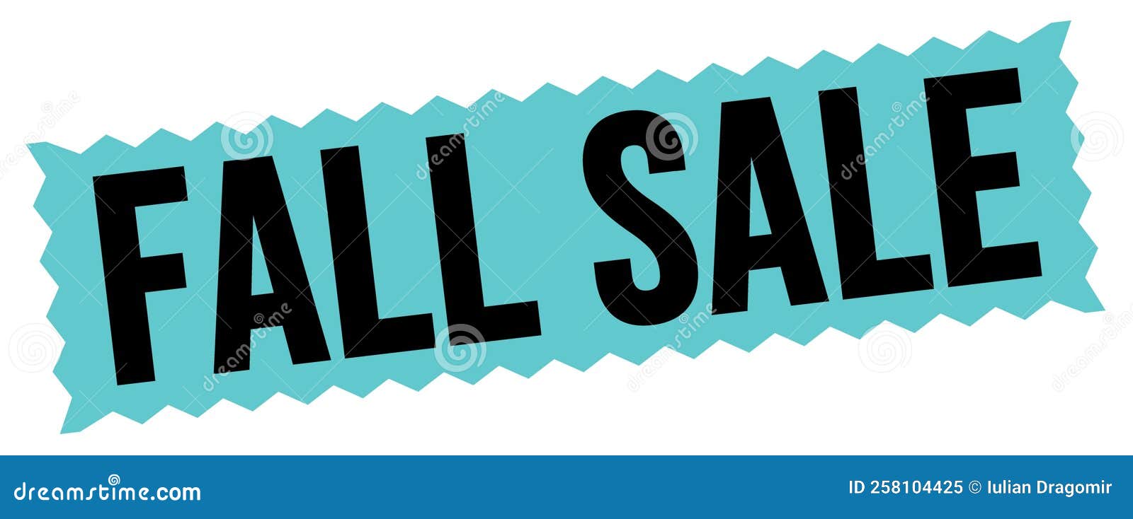 FALL SALE Text Written on Blueblack Zigzag Stamp Stock Illustration