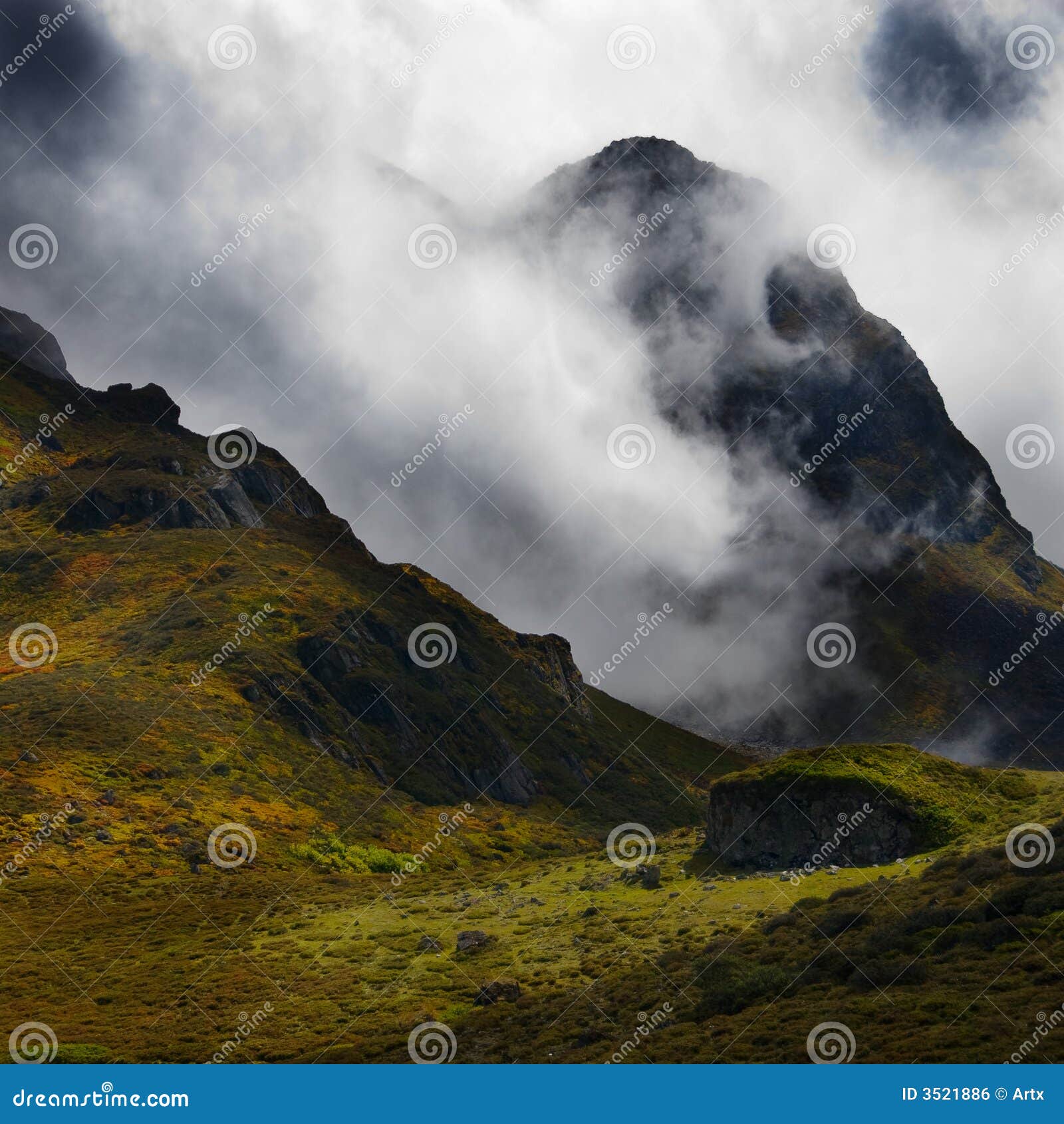 fall in tibet himalayas