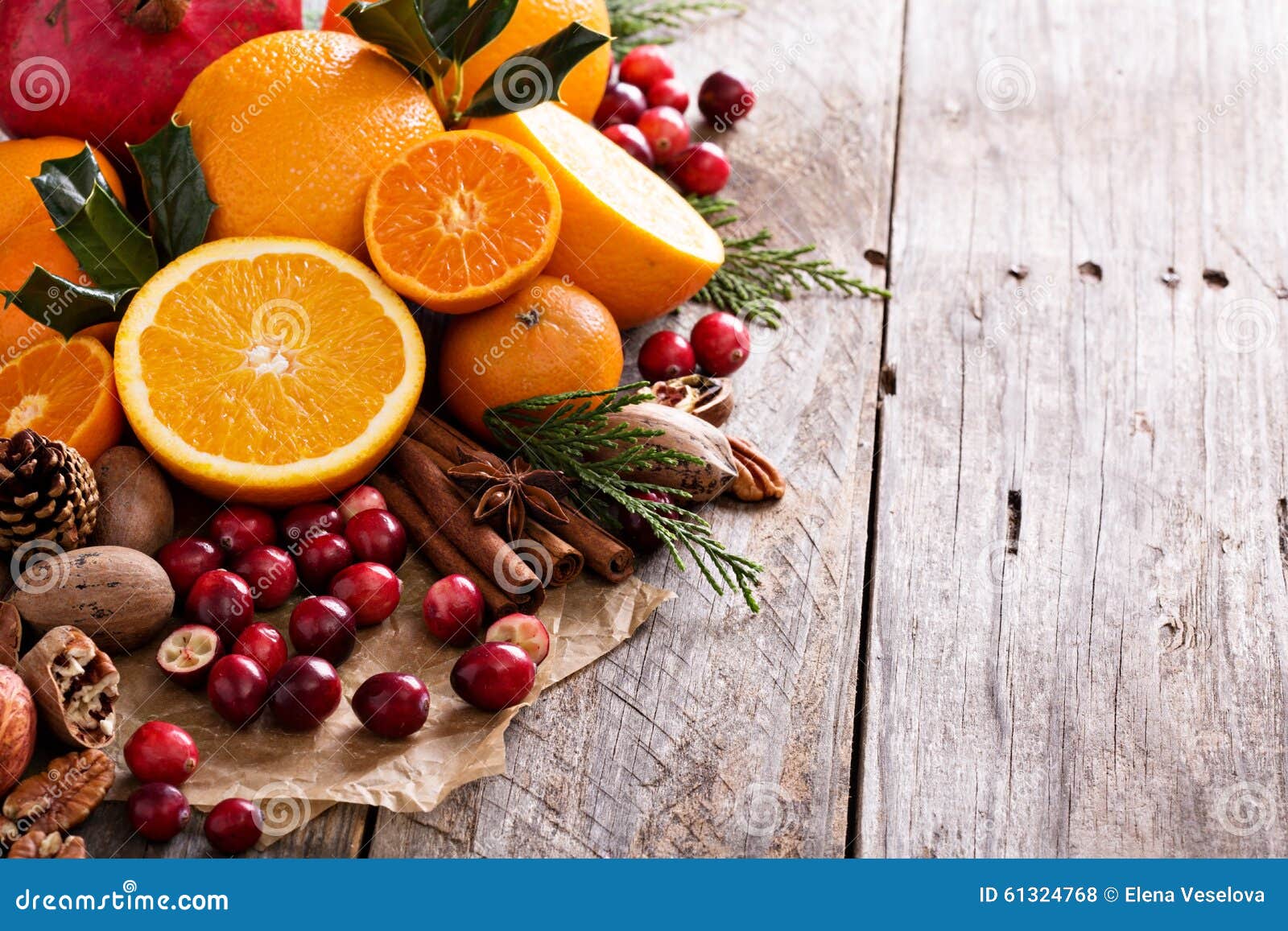 Fall and Winter Ingredients Still Life Stock Photo Image of mandarin