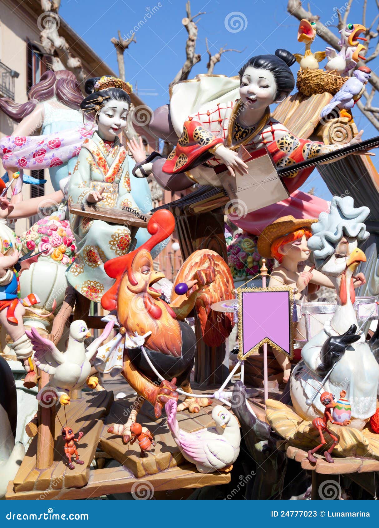 fallas fest figures on valencia province