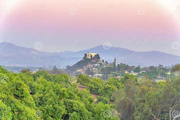 Fallbrook Water Tank On Top Of A Hill In Southern California Stock 