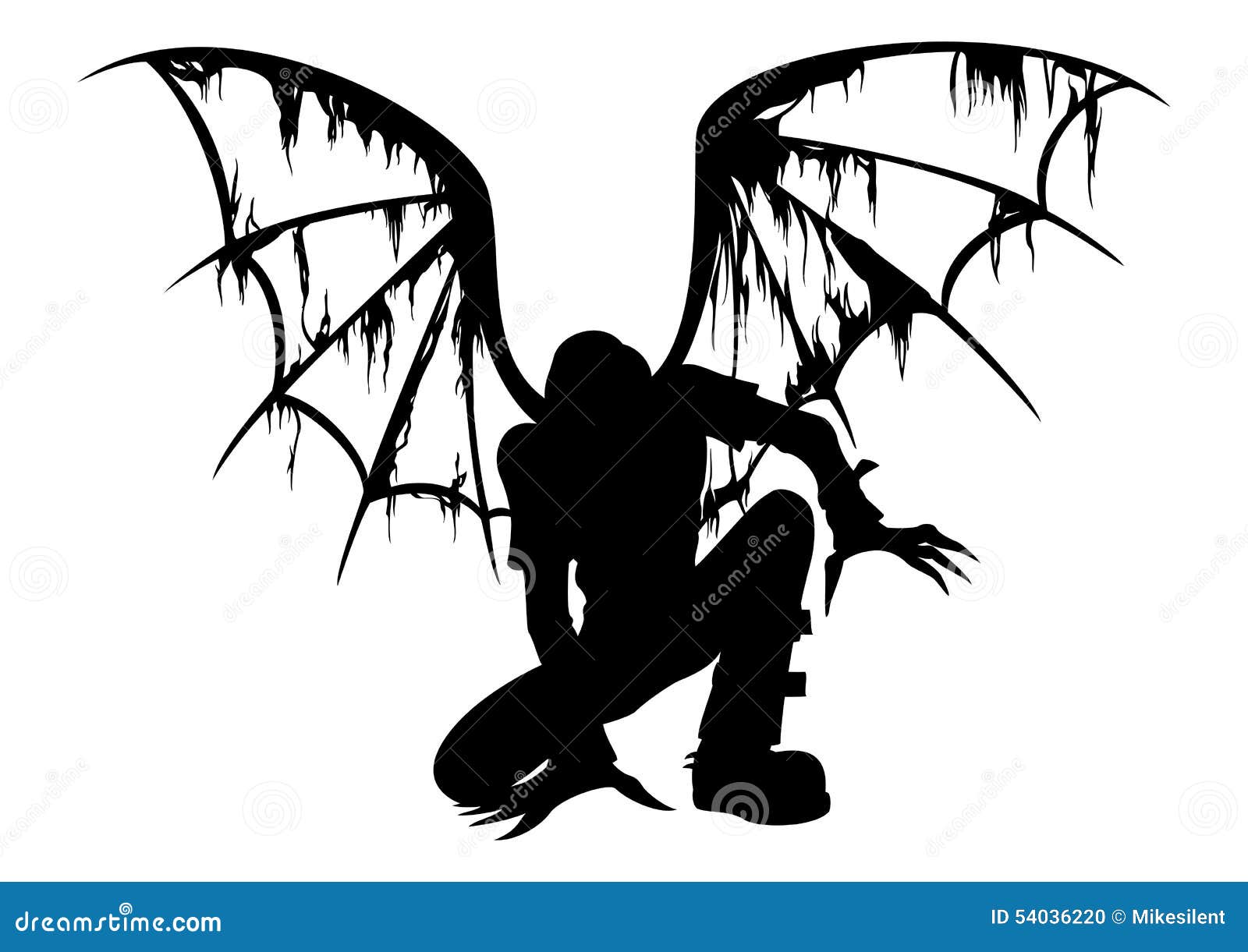 fallen angel silhouette