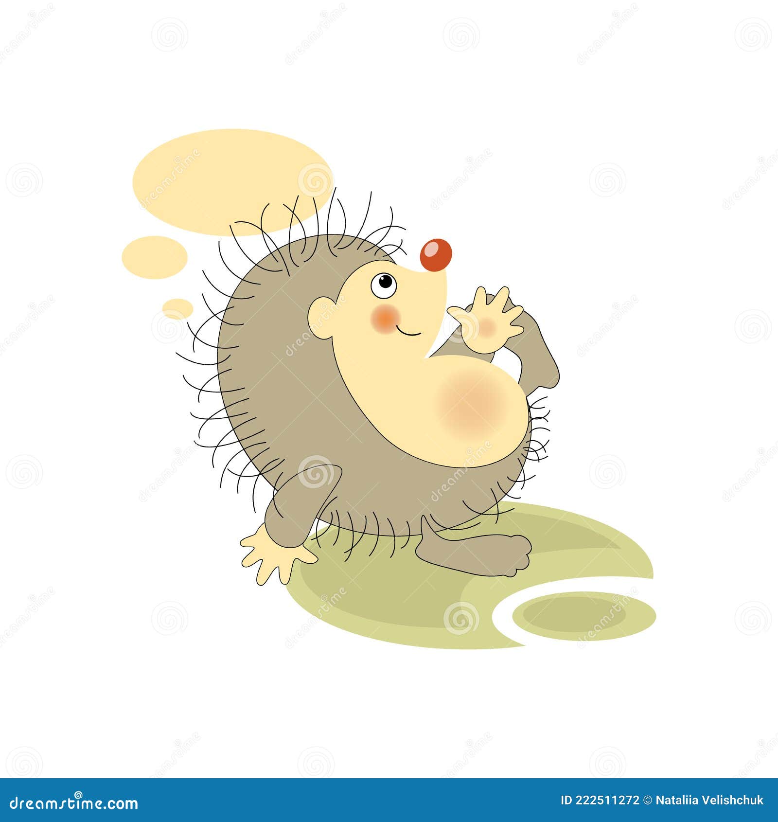 Fallen Hedgehog. Sticker, Badge, Sticky Label with Quote Stock Vector ...