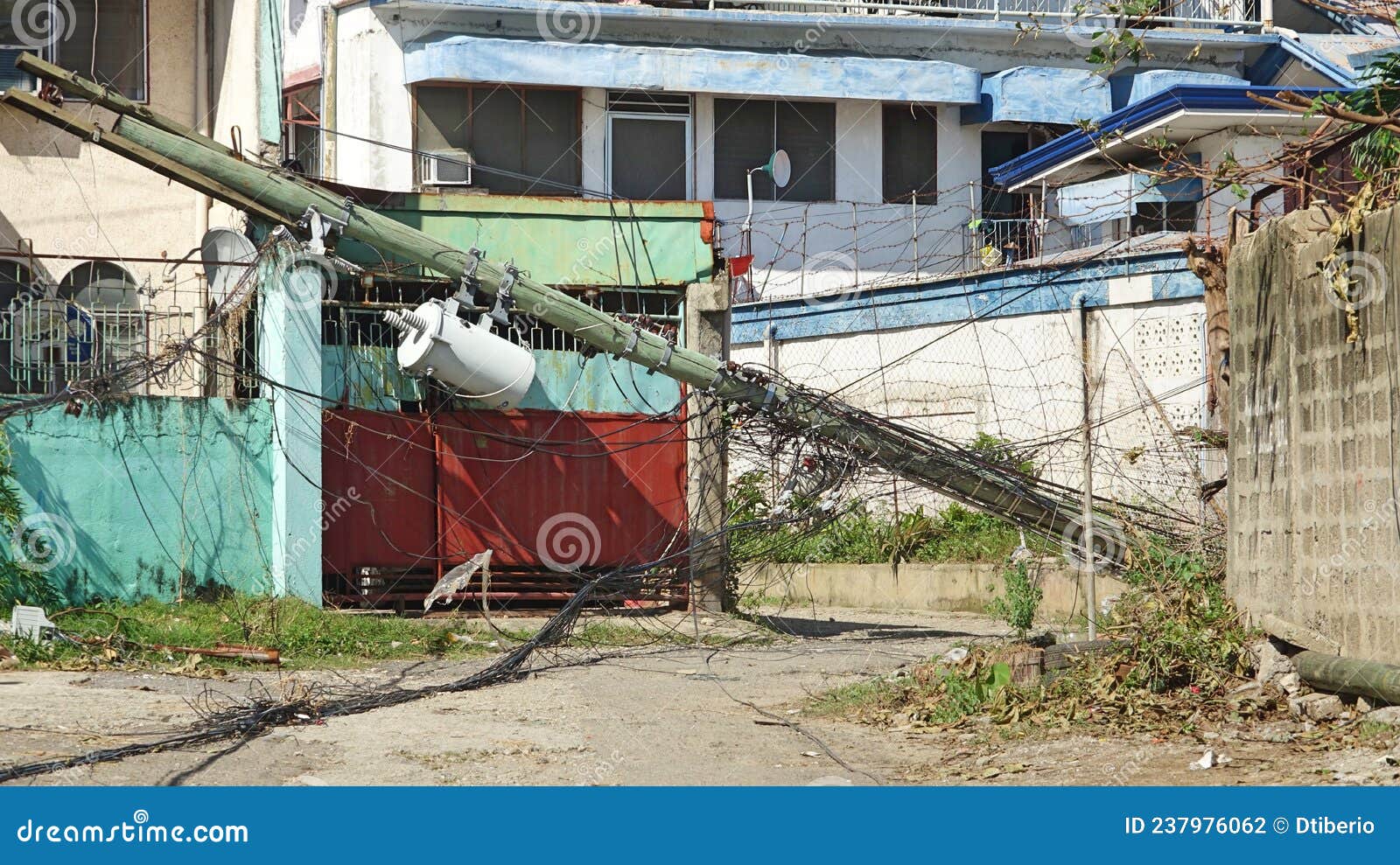 Asian Electrical Cables Caos, Beautiful Photo Picture Taken In Thailand