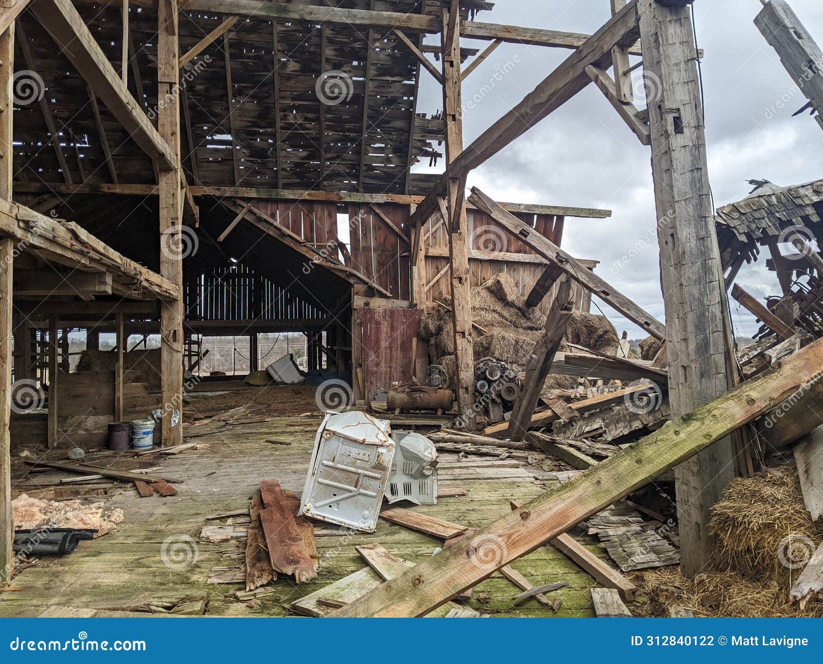 An old Barn rotting away stock photo. Image of gray - 312840122