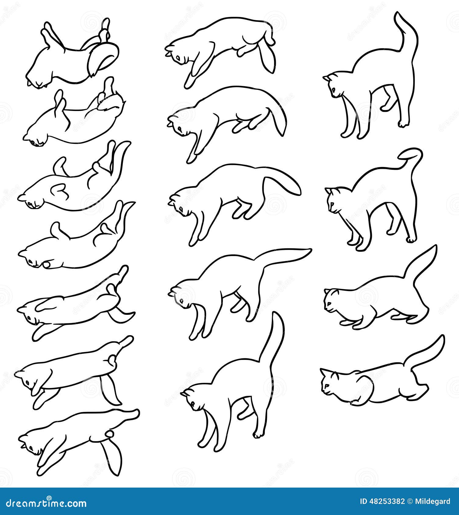 Falling cat animation stock illustration. Illustration of movement - 48253382 Falling cat animation stock illustration. Illustration of movement - 48253382
