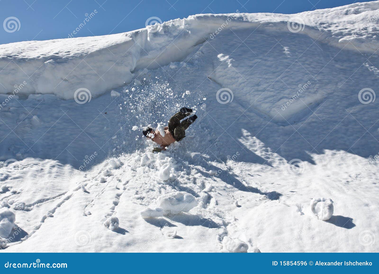 Falling climber. stock photo. Image of altitude, active 15854596