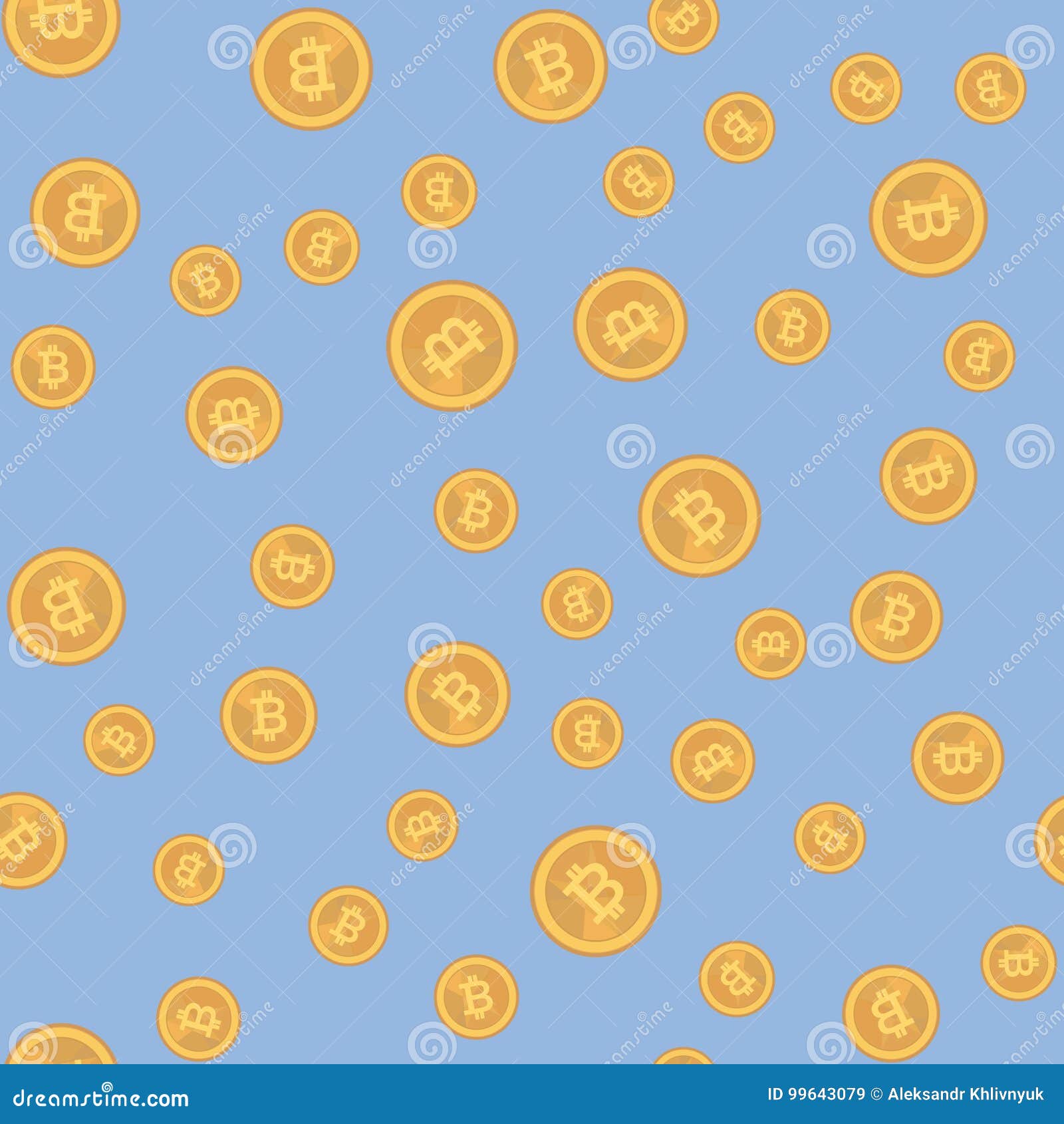 falling coins seamless pattern