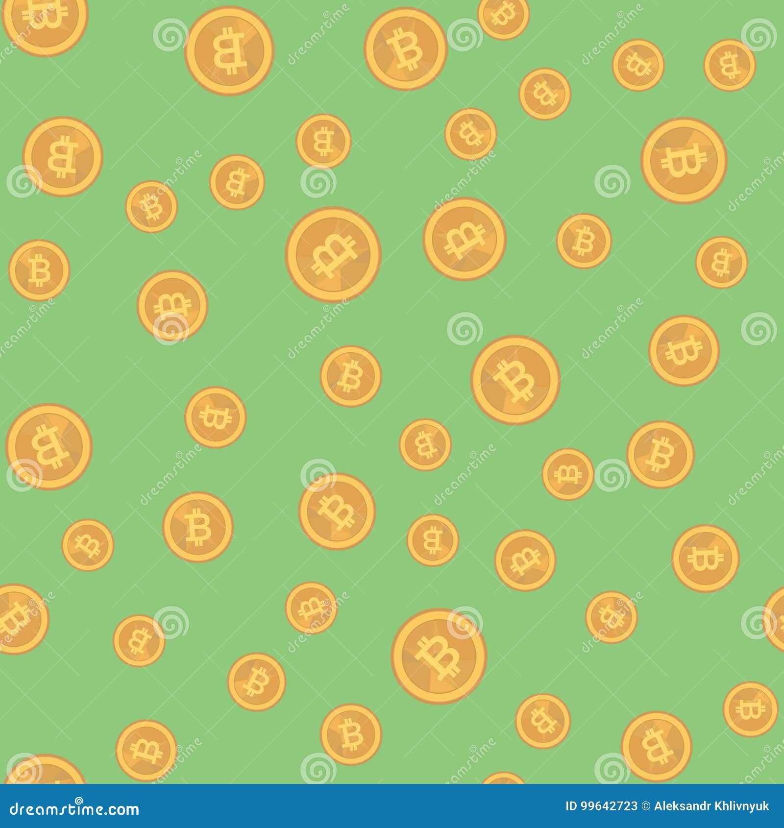 falling coins seamless pattern