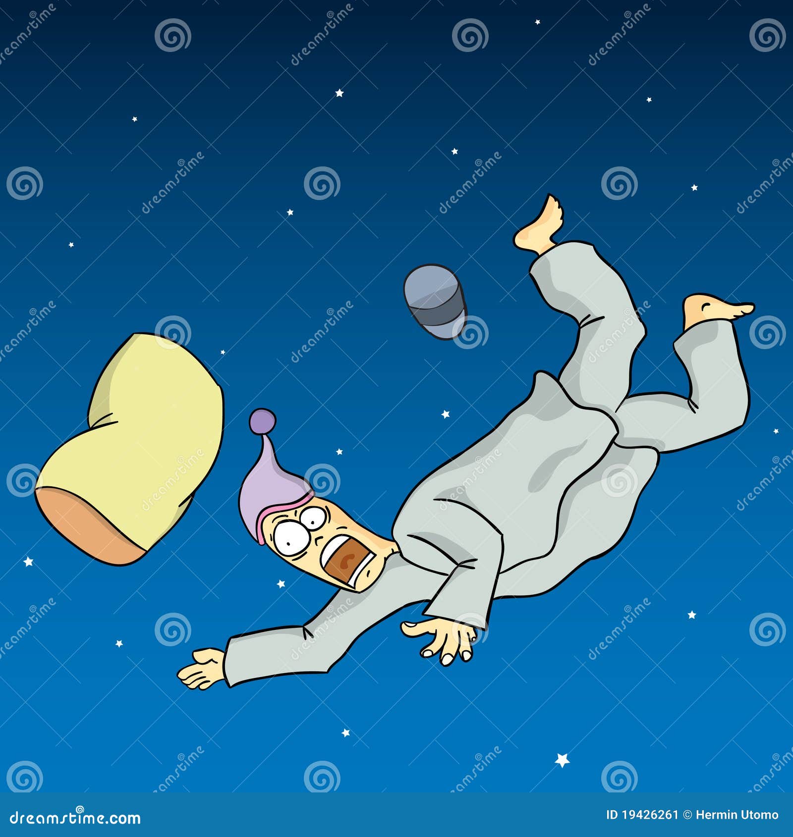 Falling Dream stock vector. Illustration of cartoon, sandal 19426261