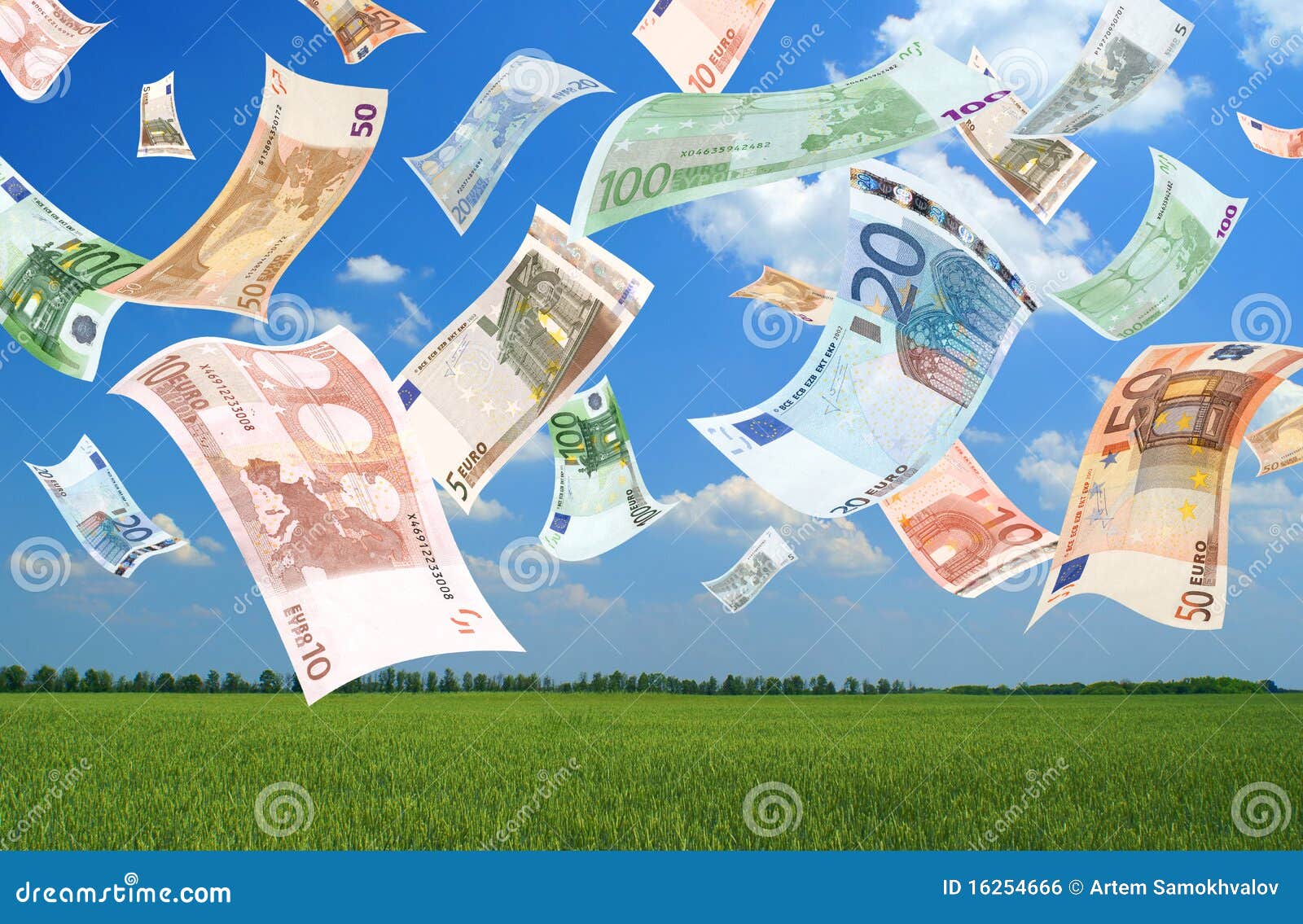 falling euros (field background)