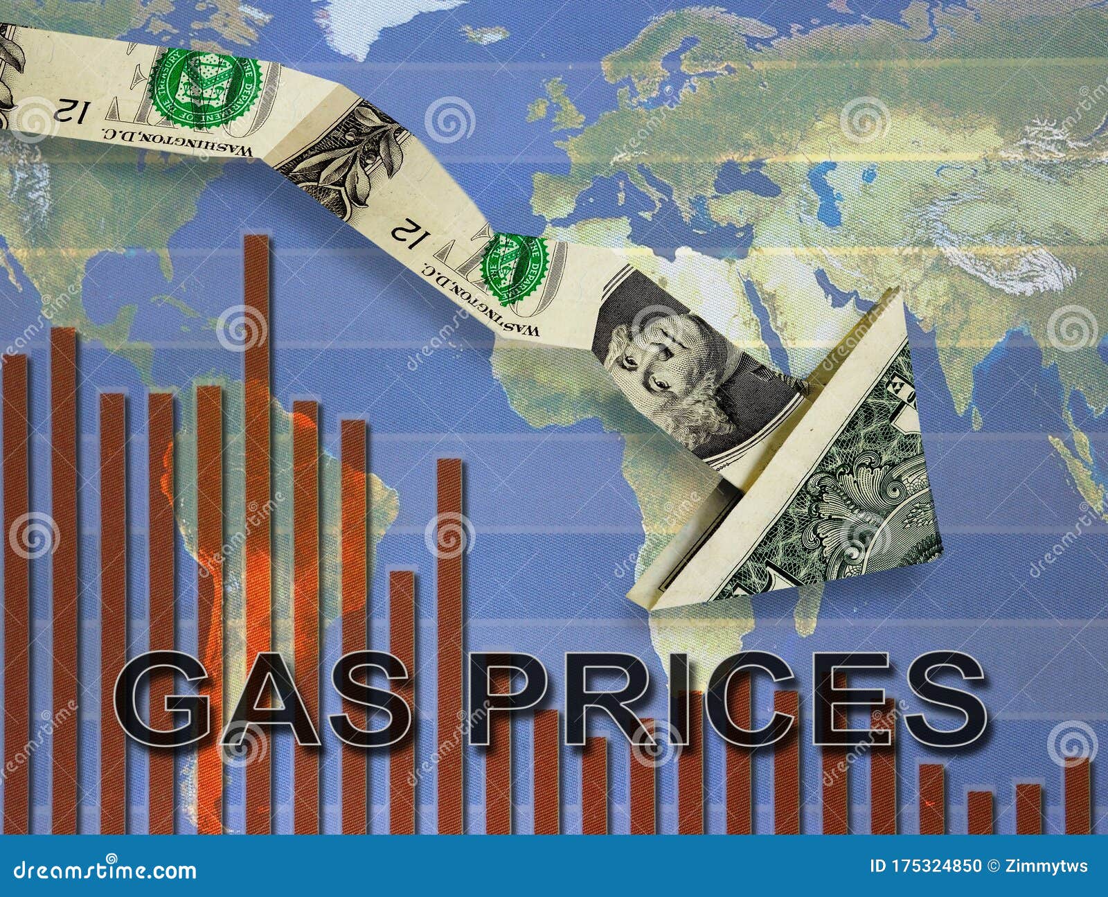 falling gas prices chart and map