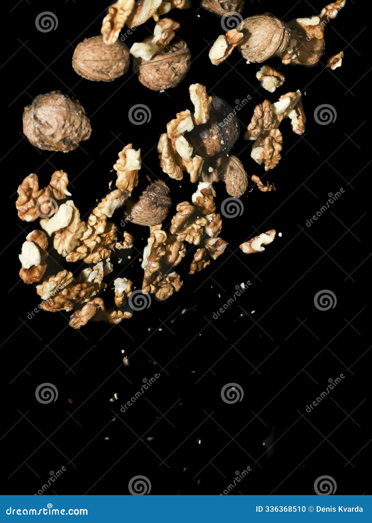 falling heap of walnuts