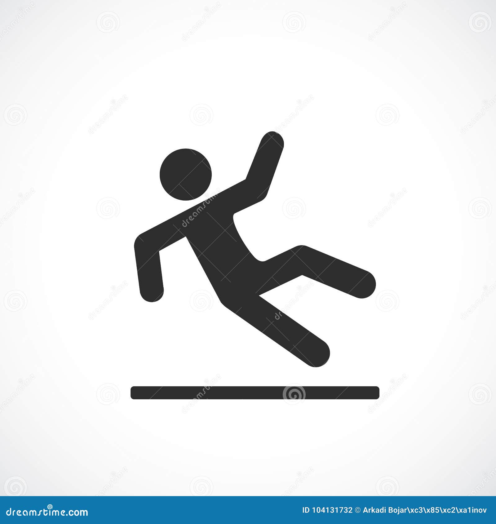 Falling Man Vector Pictogram Stock Vector Illustration 