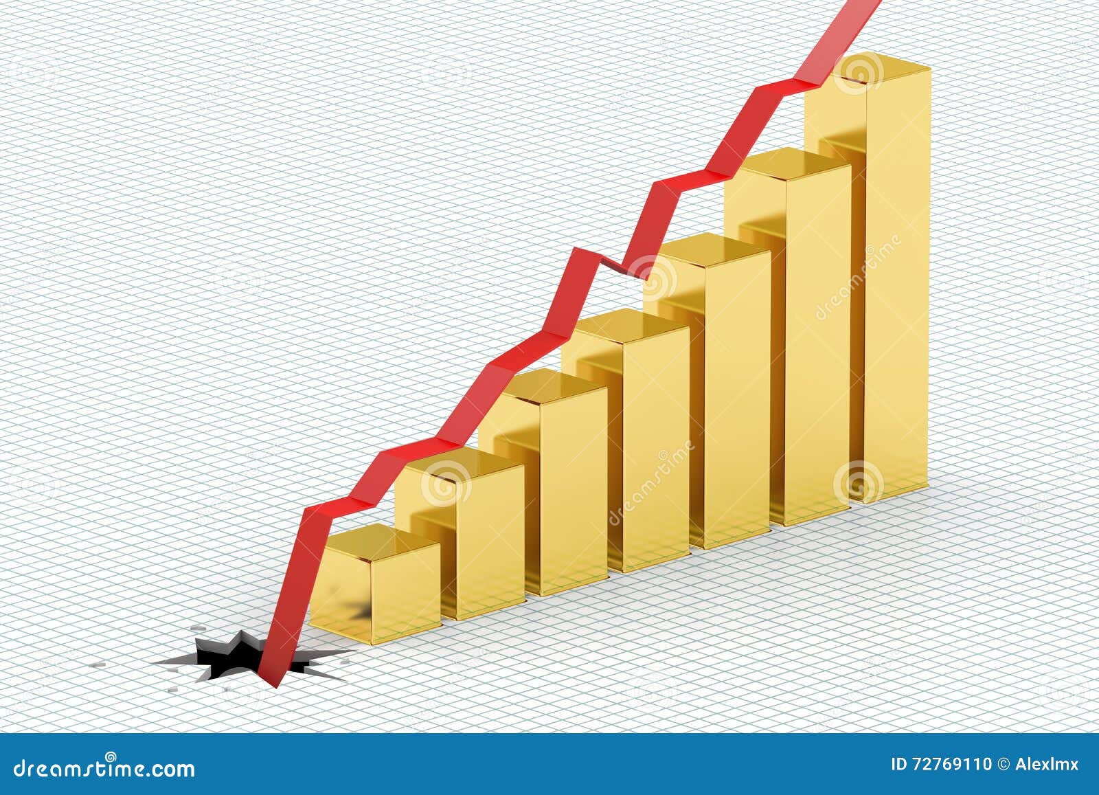 Falling Price for Gold Concept Stock Photo Image of isolated