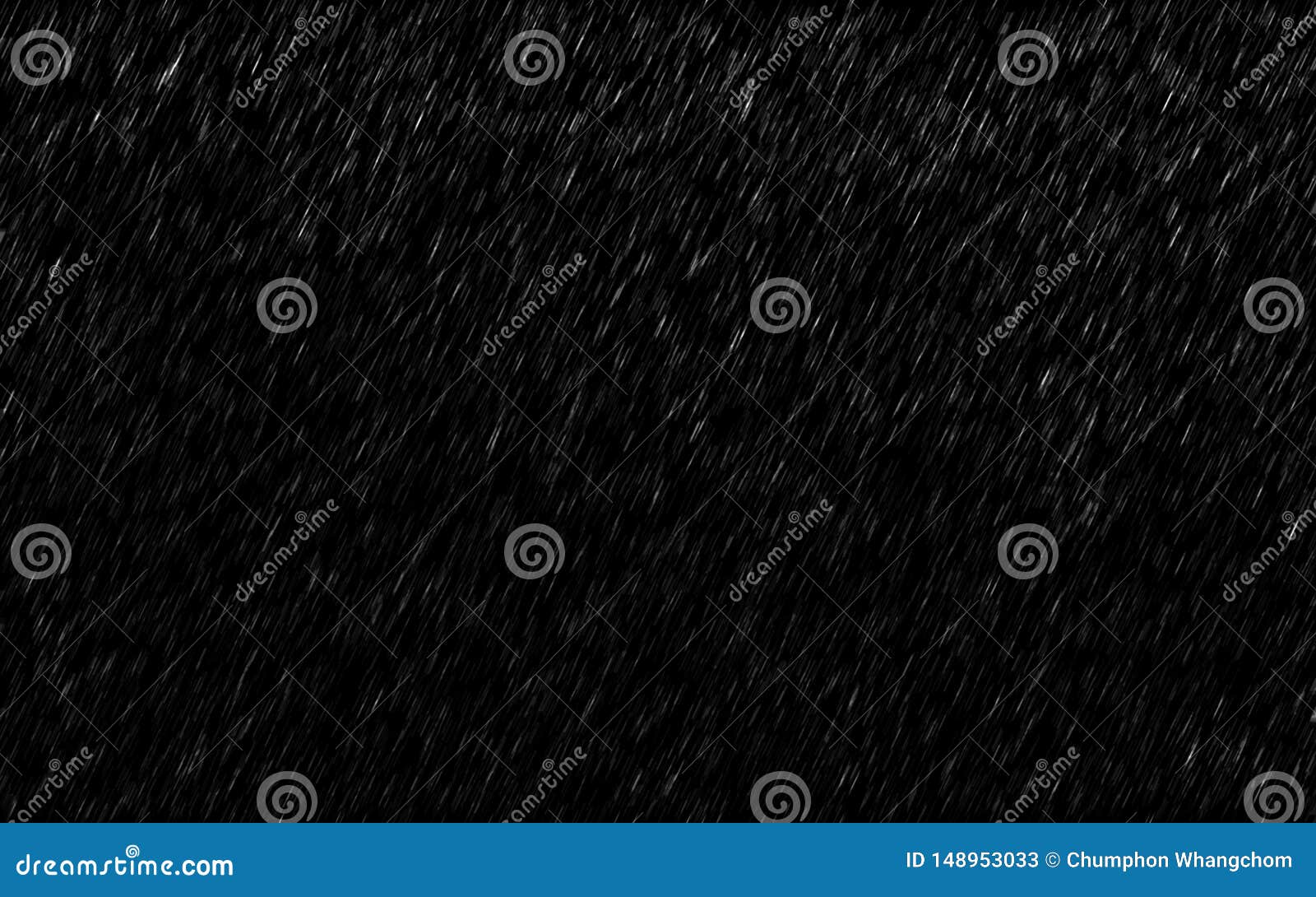 falling raindrops  on dark background. heavy rain and weather storm in raining season