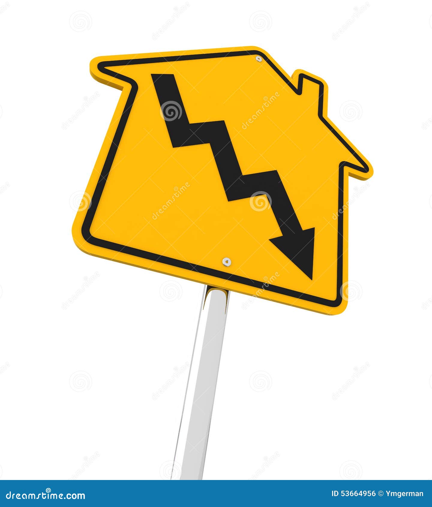 Falling Real Estate Market Ahead Stock Illustration Illustration of