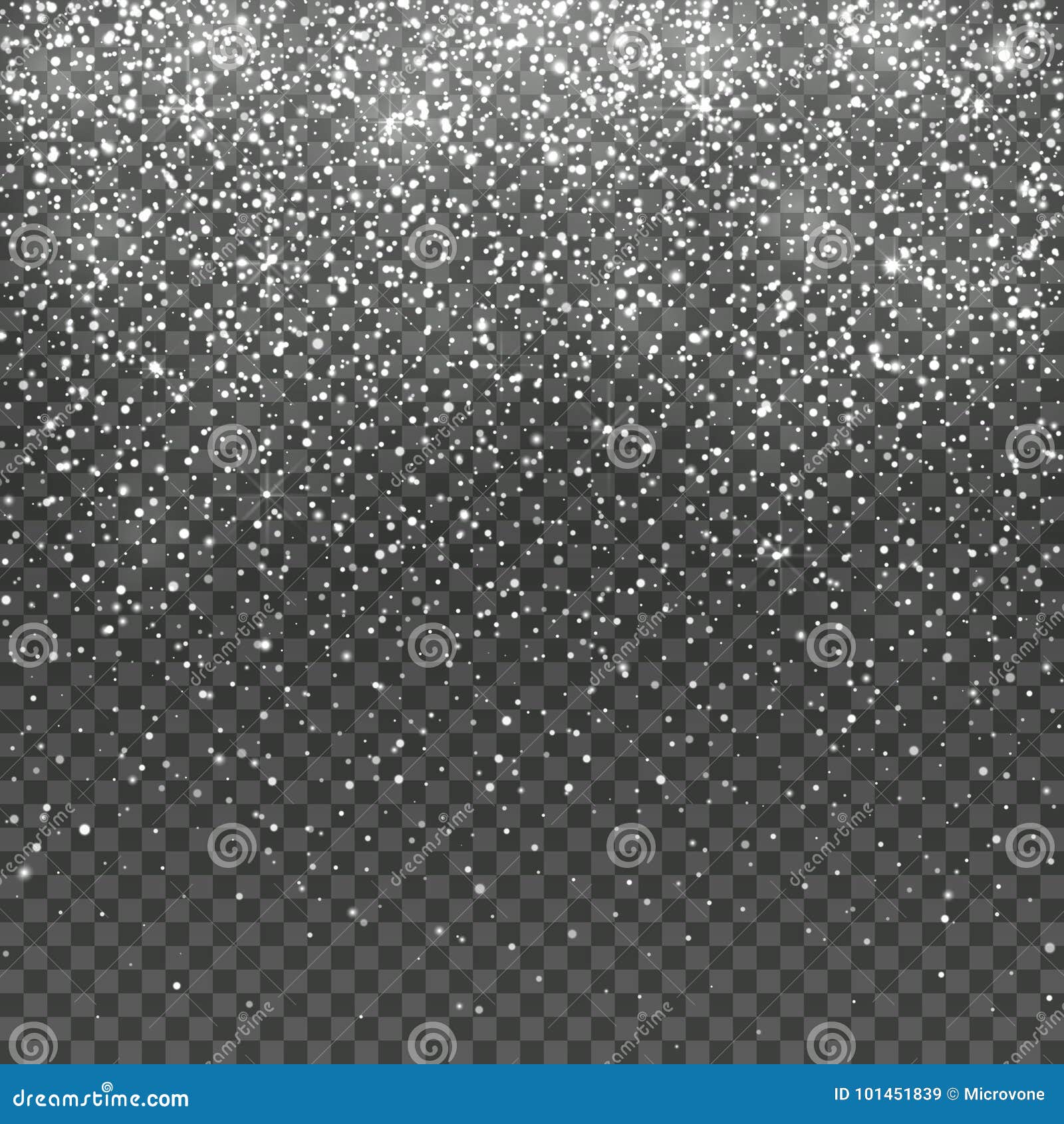 falling snow  on transparent background. christmas winter holiday  background