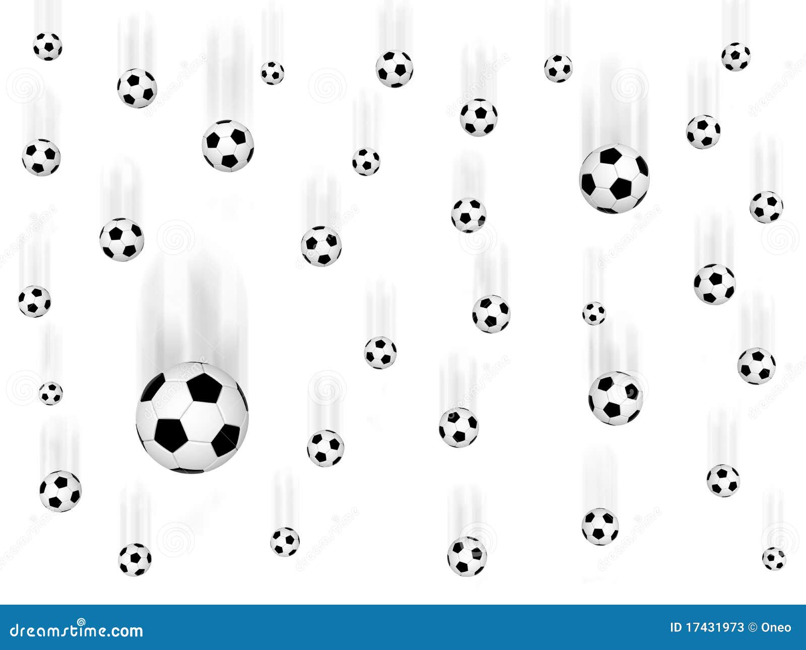 Falling soccer balls stock illustration. Illustration of abstract