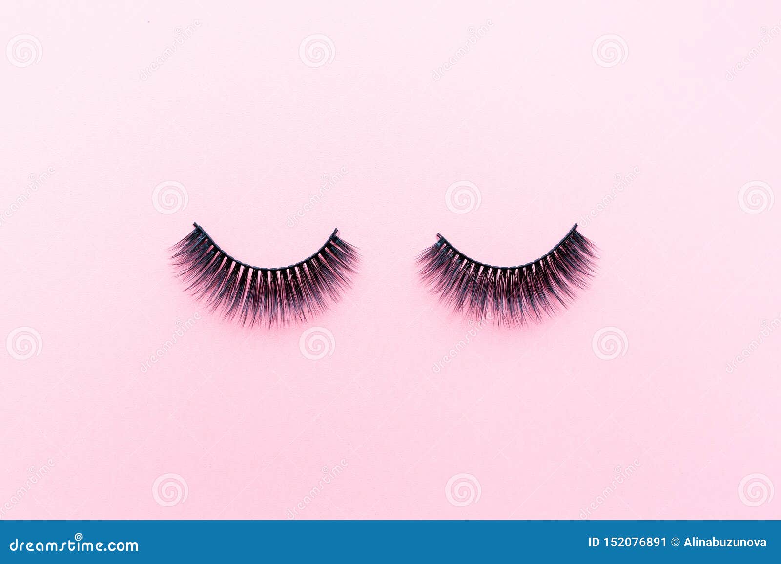 Download False Eyelashes Lying On Pink Background. Beauty And Makeup Concept. Flatlay, Mockup, Overhead ...