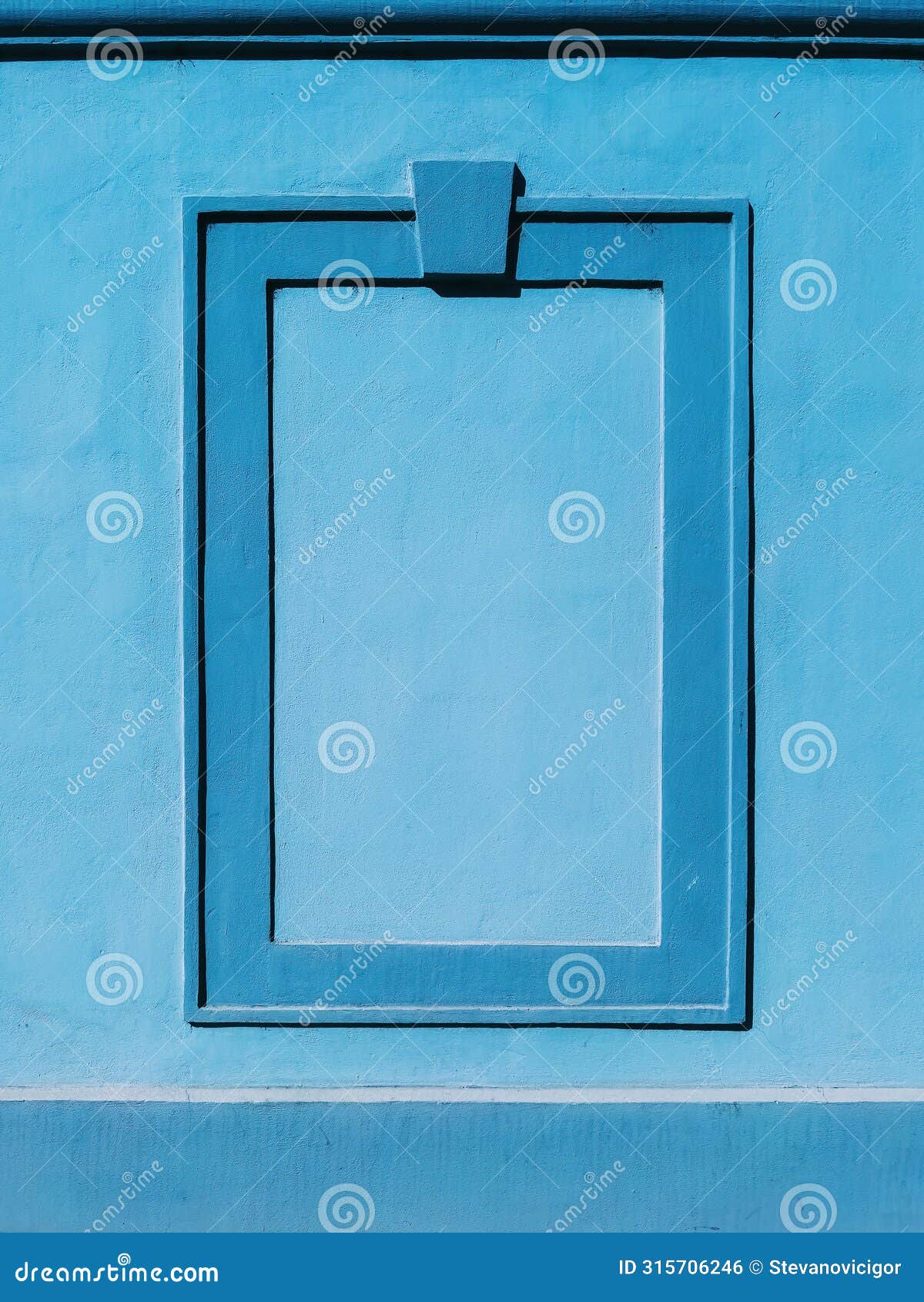 false window frame on the wall as copy space
