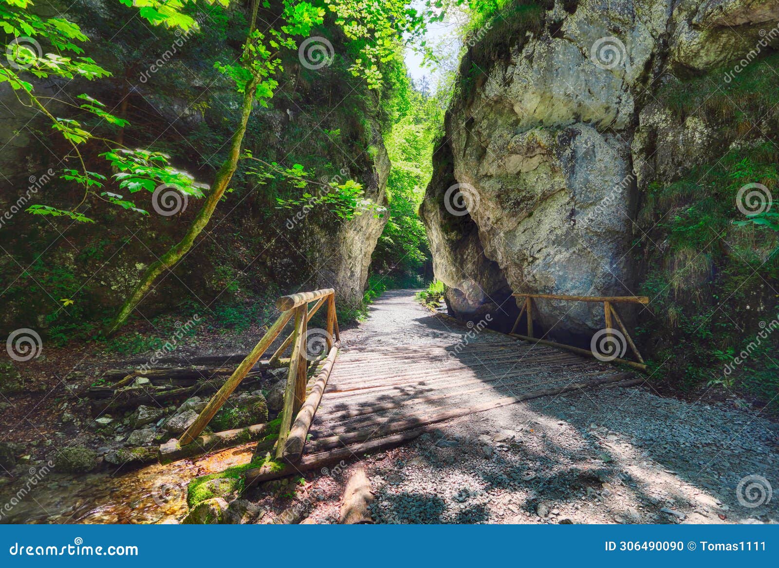 the familiar part of gaderska valley called devil's gate, slovakia
