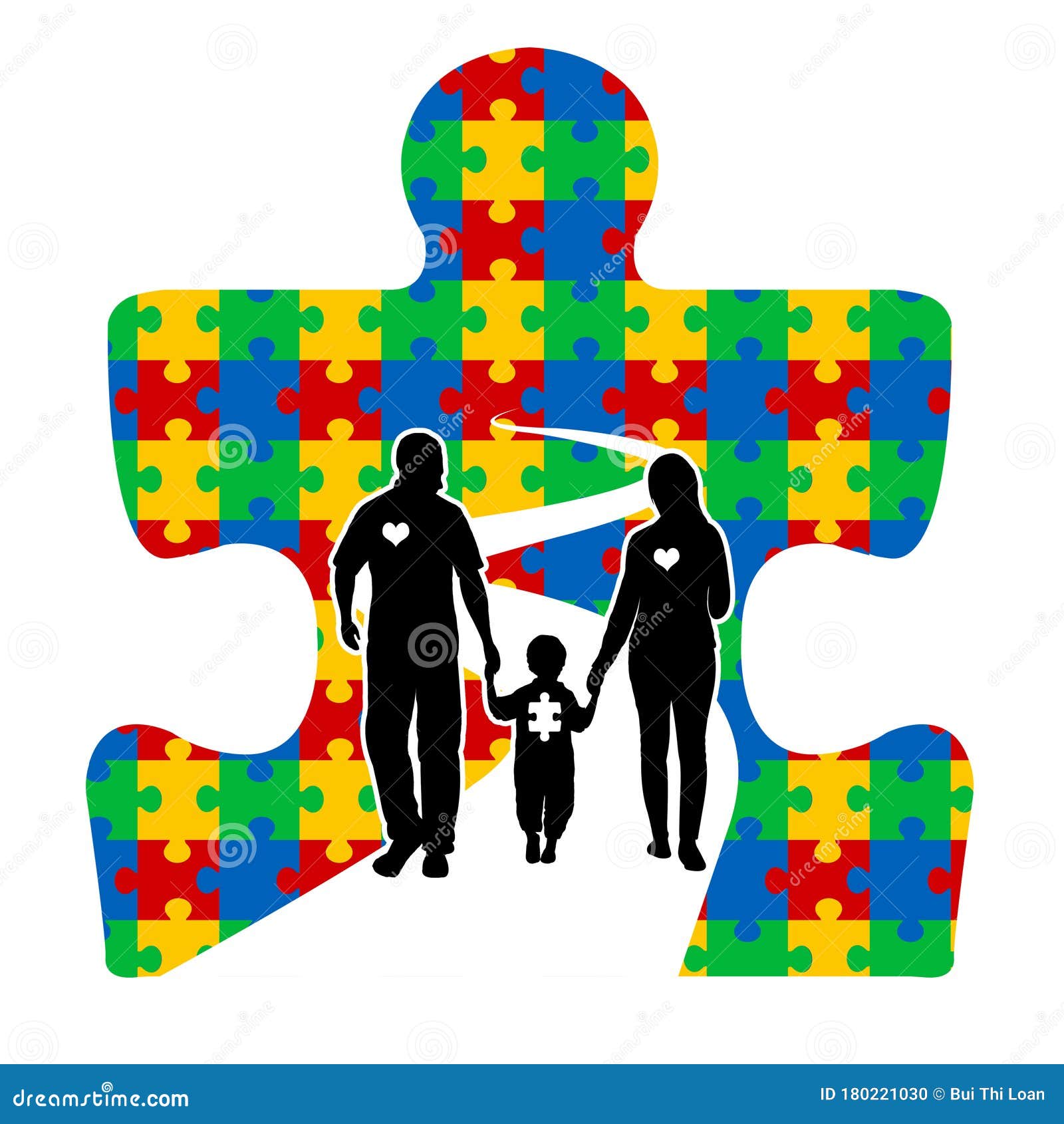 autism puzzle piece/ eps