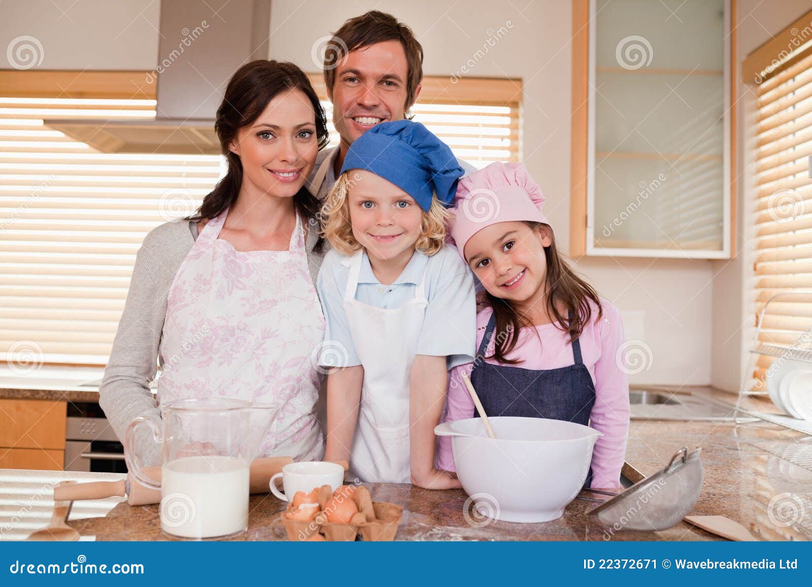 Family baking together stock image. Image of baking, girls - 22372671