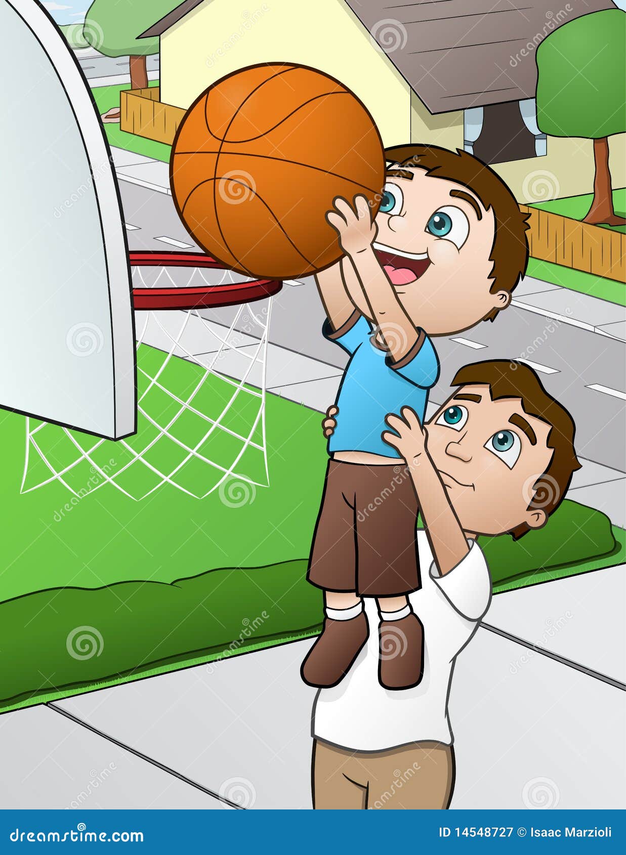 Family Basketball Game stock vector. Illustration of little 14548727