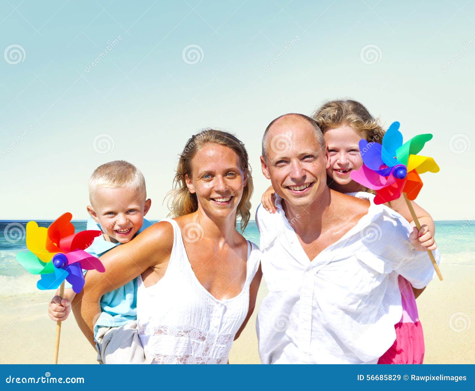 family beach enjoyment holiday summer concept