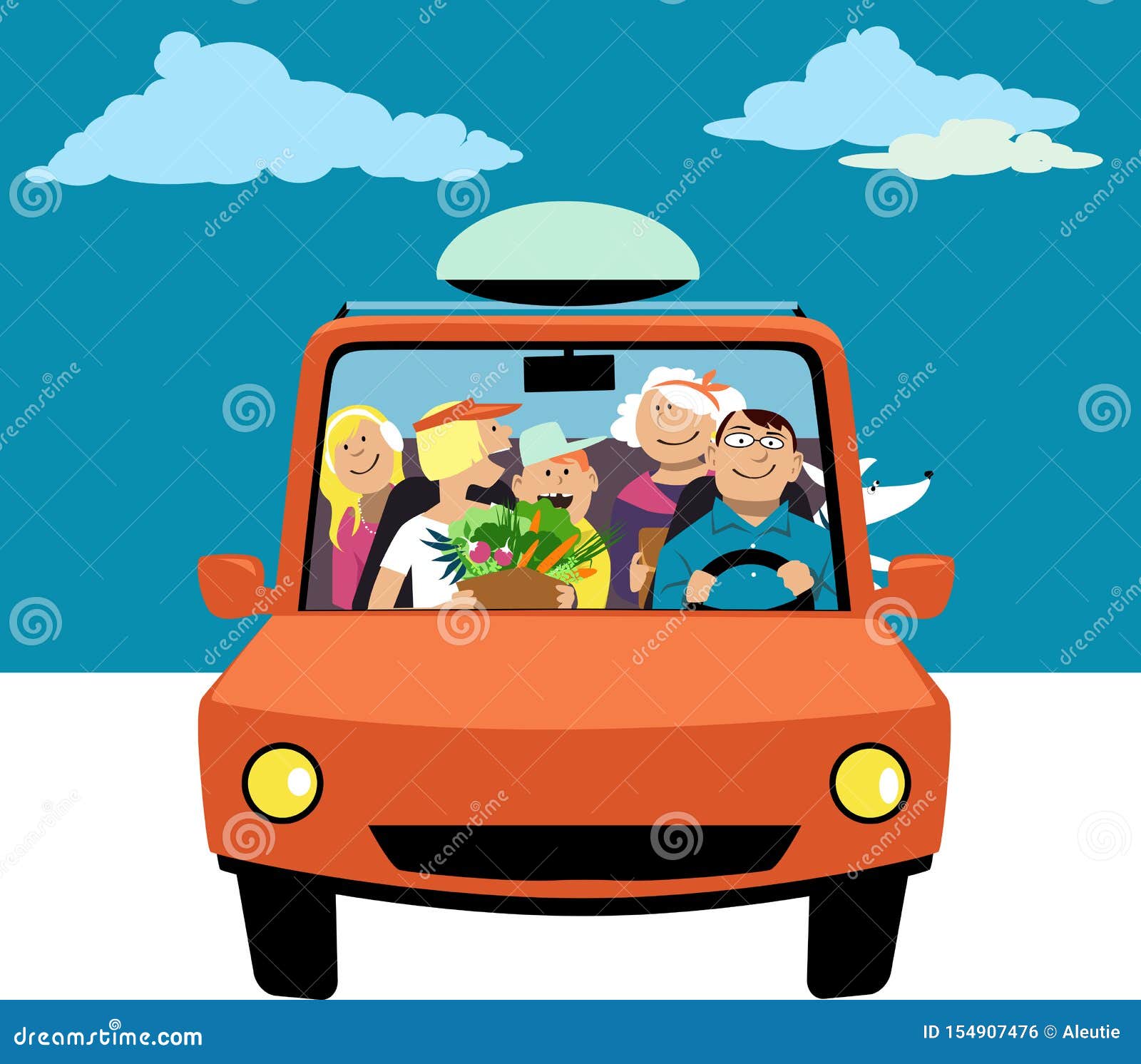 Download Family road trip stock vector. Illustration of generation ...