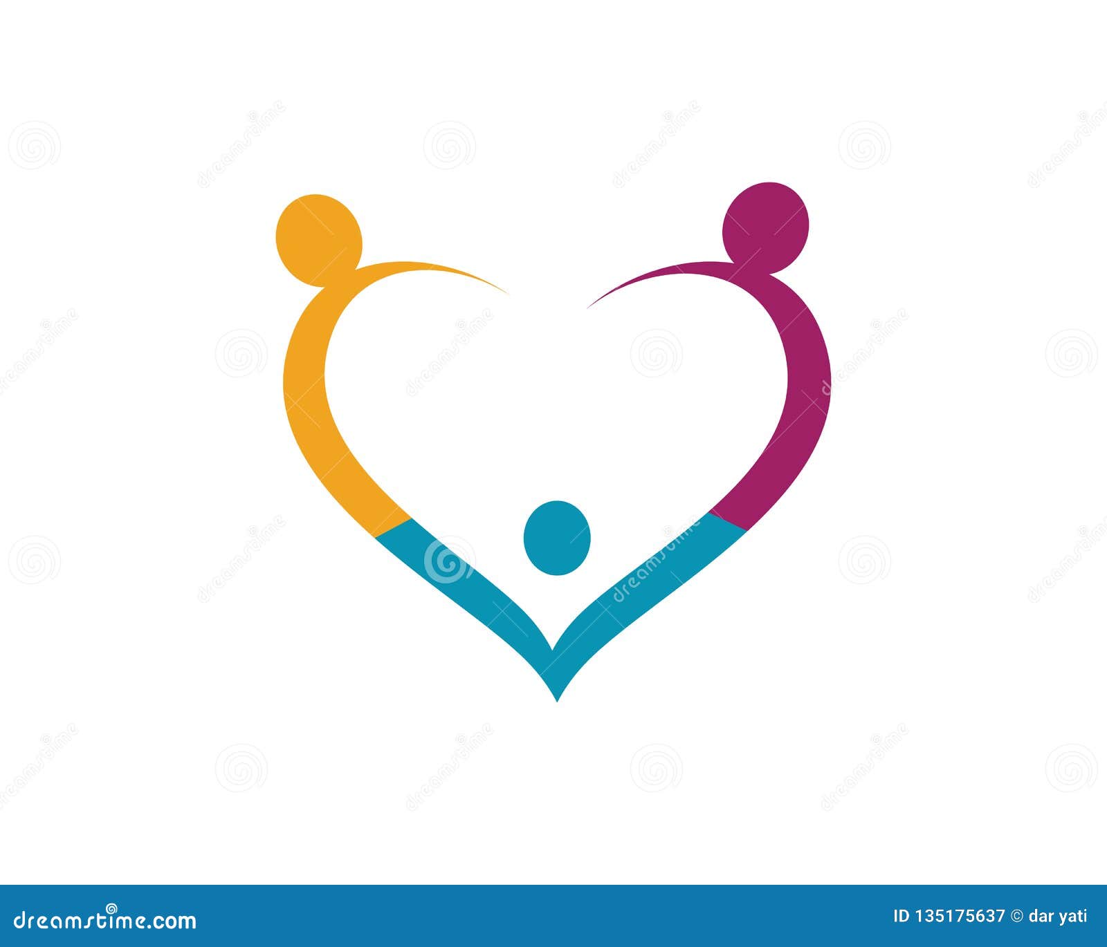 Family Care Love Logo Template Illustration Stock Vector - Illustration ...