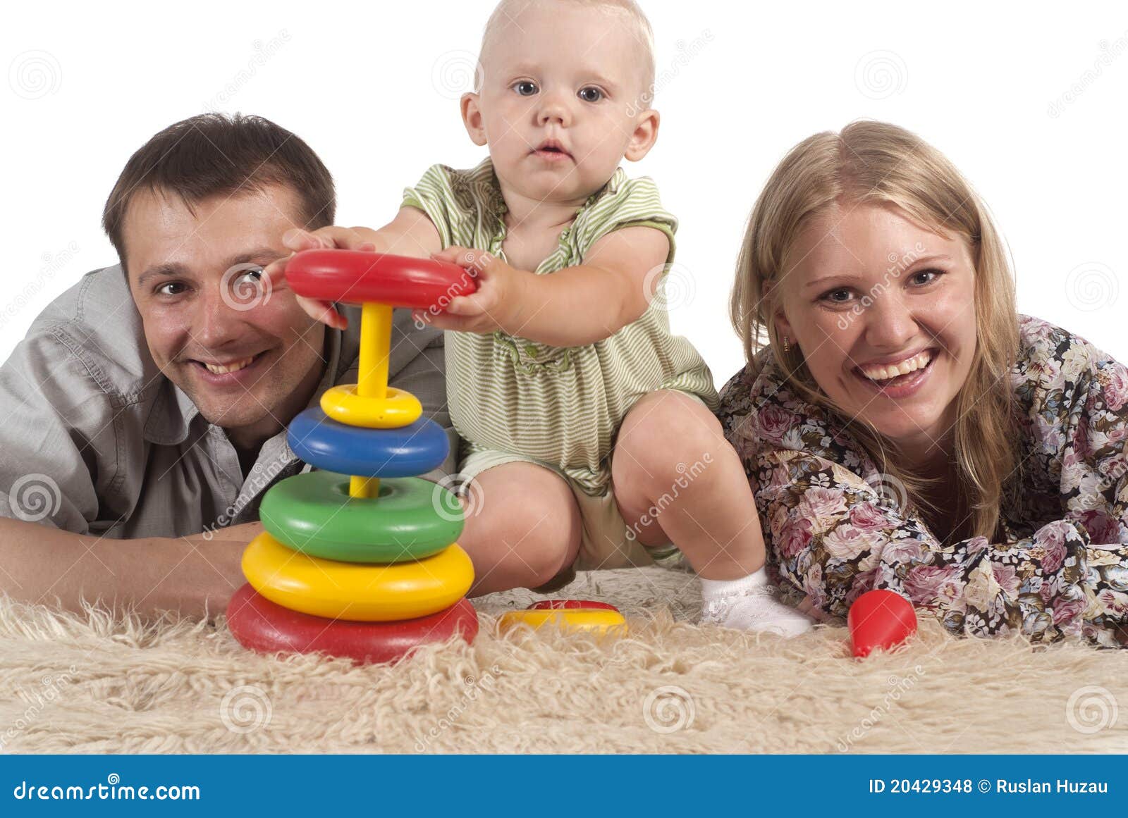 Family on a carpet stock photo. Image of family, happiness 20429348
