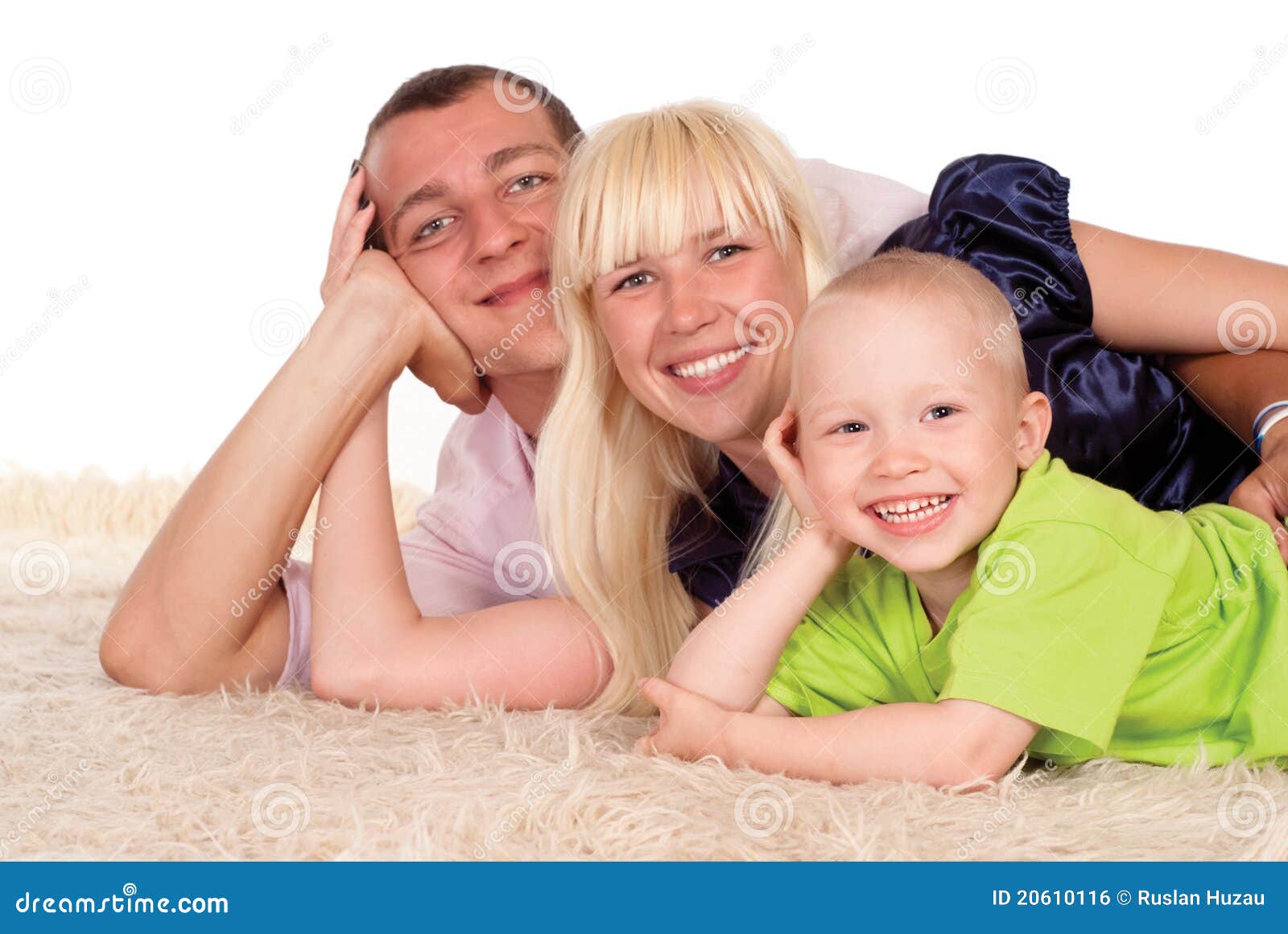 Family on carpet stock photo. Image of cute, female, advertising 20610116