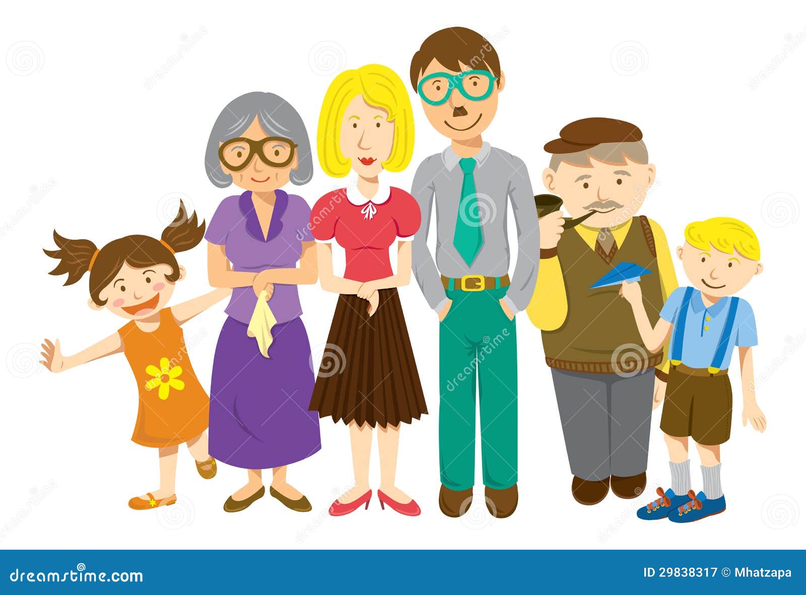 Family cartoon stock illustration. Illustration of isolated - 29838317