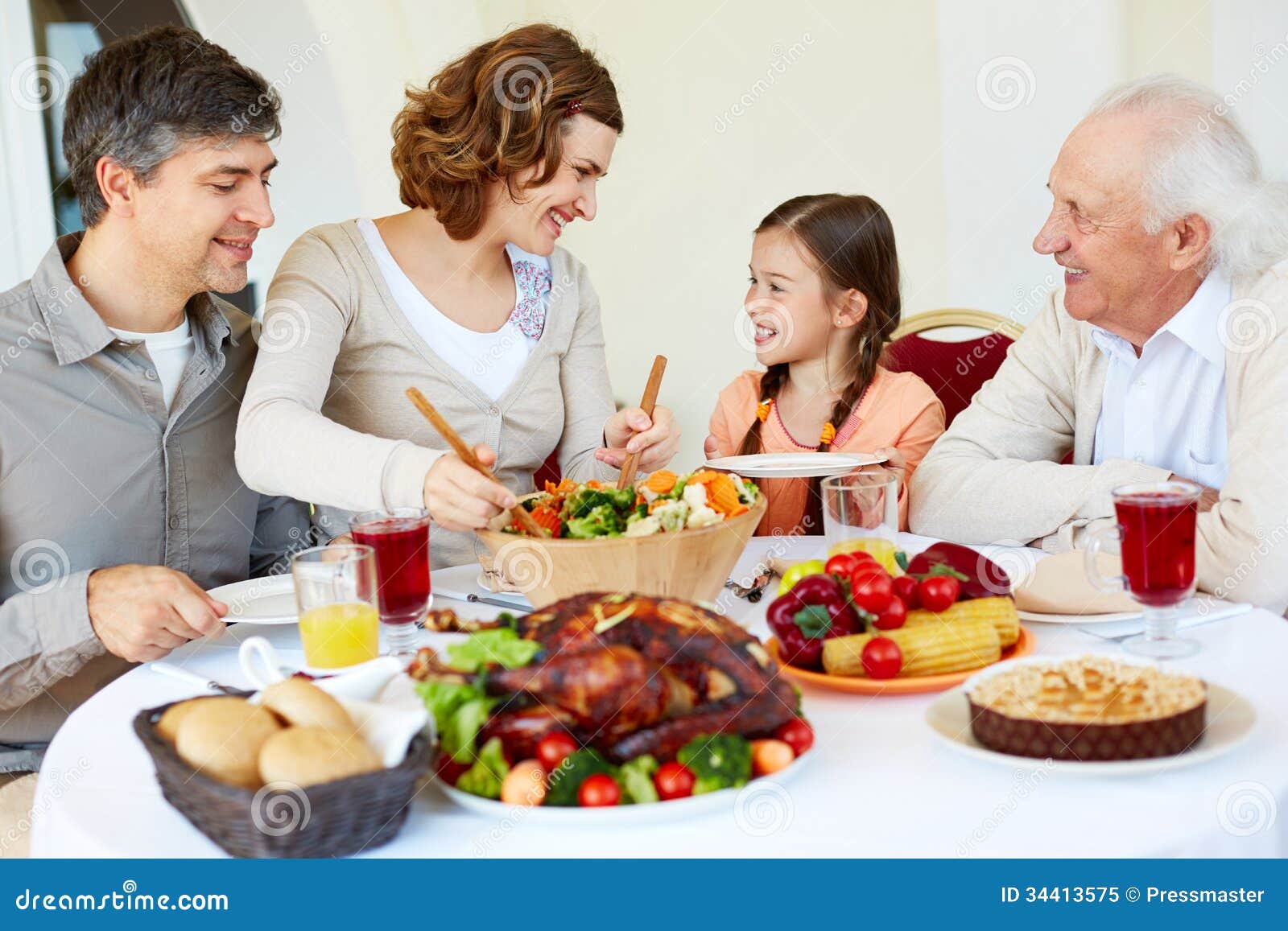 Family celebration stock image. Image of glass, celebration - 34413575