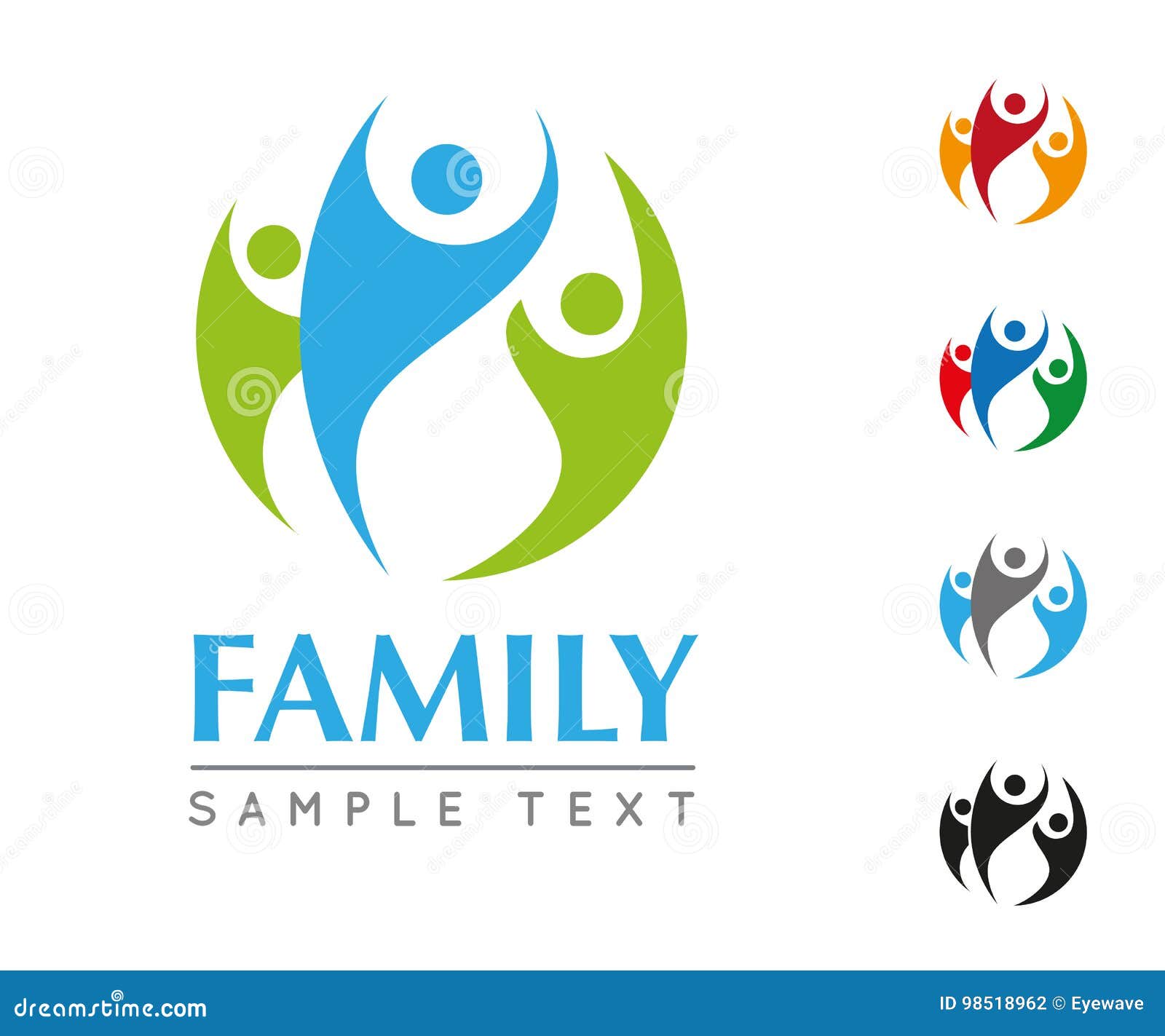 Family Company Logo Template Stock Vector - Illustration of dance, sign ...