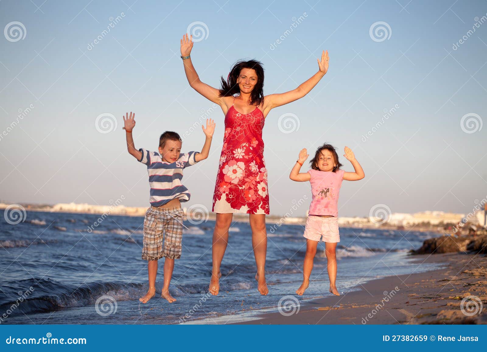 Family on creeps stock image. Image of child, shore, parent - 27382659