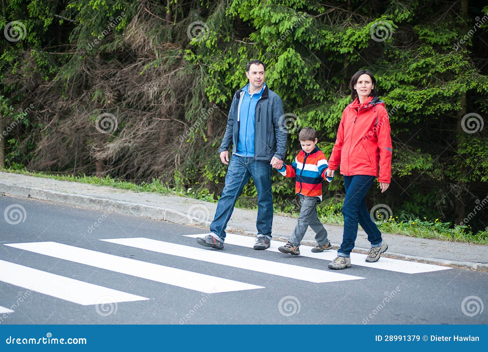 Family crossing the Road stock image. Image of family 28991379